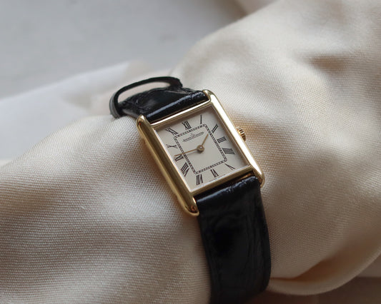 Jaeger-LeCoultre Ladies 18ct Gold Tank Vintage Wristwatch
