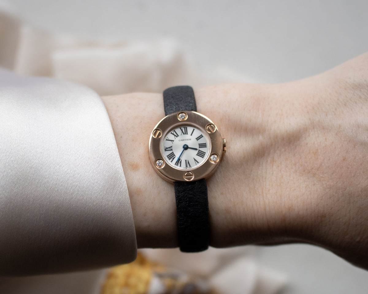 Vintage Cartier Love 18ct Rose Gold Diamond-Set Ladies Watch | 23mm