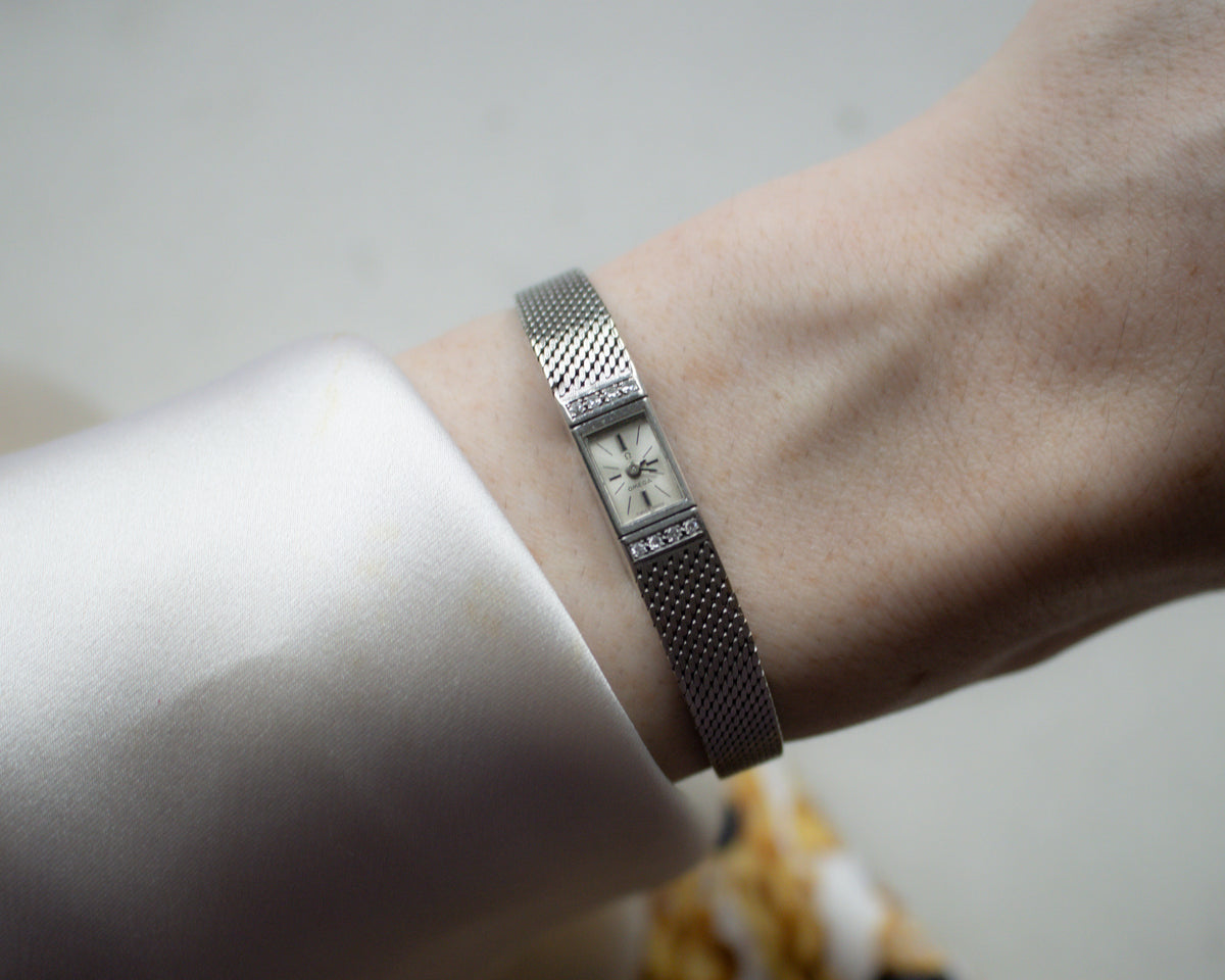 Vintage Omega 8073 18ct White Gold Diamond Ladies Cocktail Watch | c.1960s