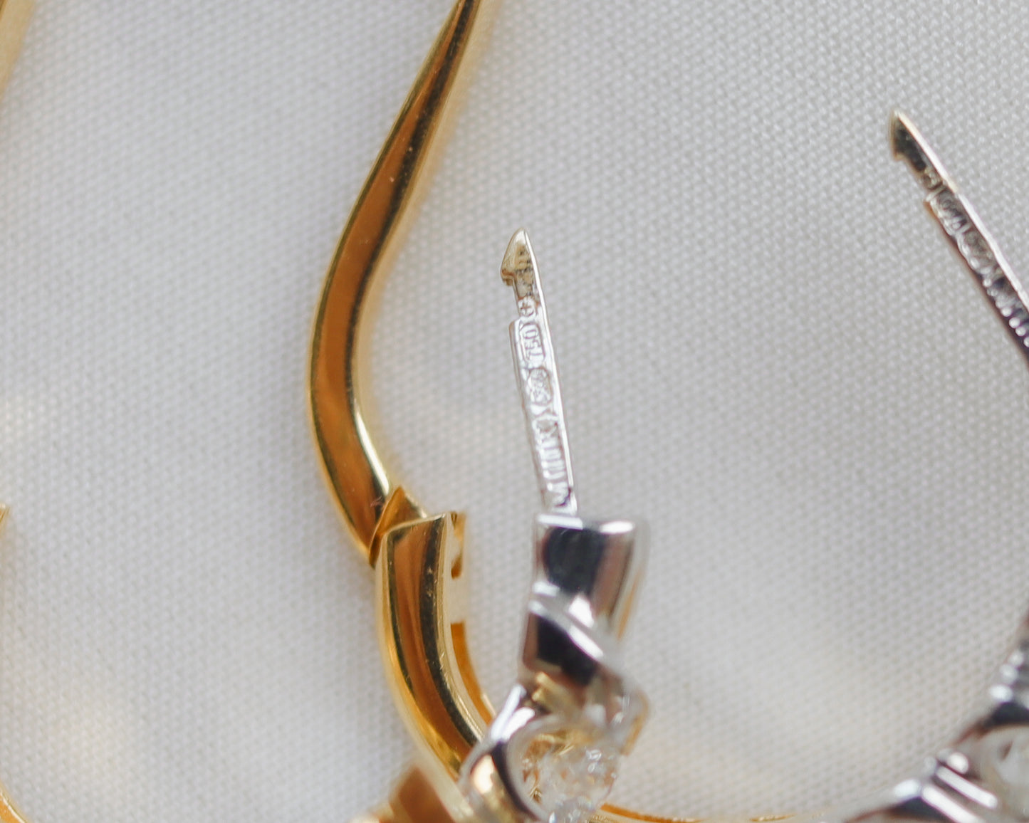 18ct Gold Diamond Hoop Earrings - 0.72ct Total Diamond Weight