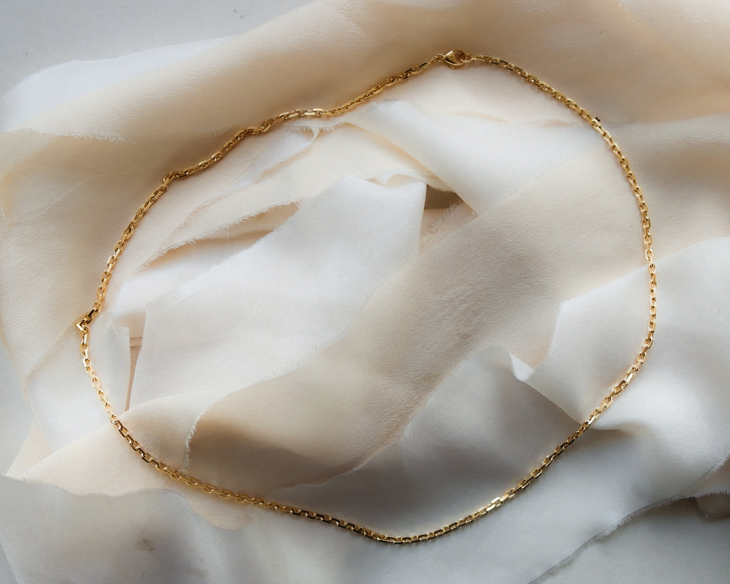 18ct Gold Biker Link Necklace Chain