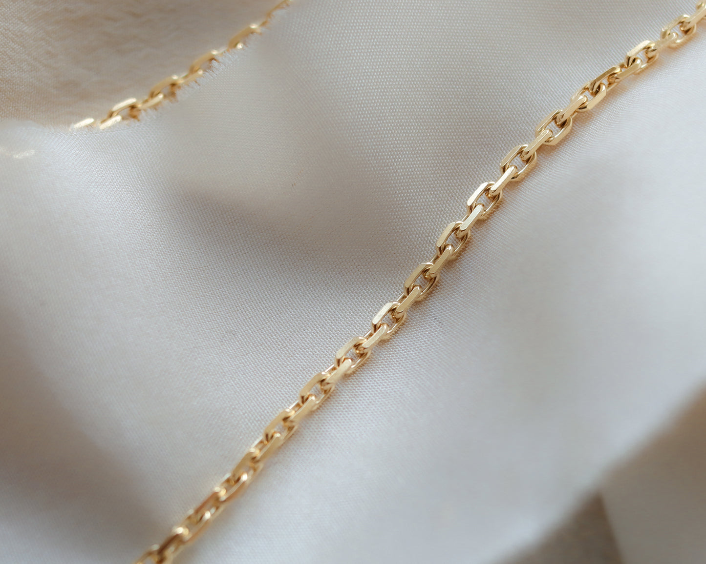 18ct Gold Biker Link Necklace Chain