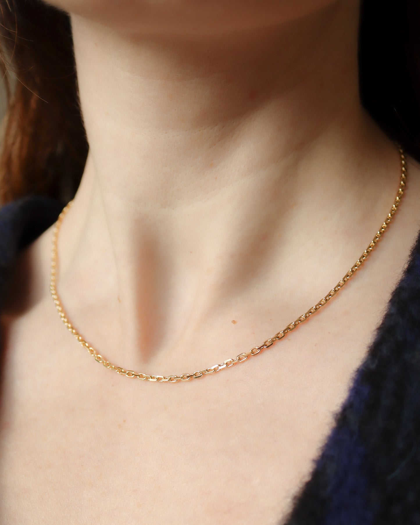 18ct Gold Biker Link Necklace Chain