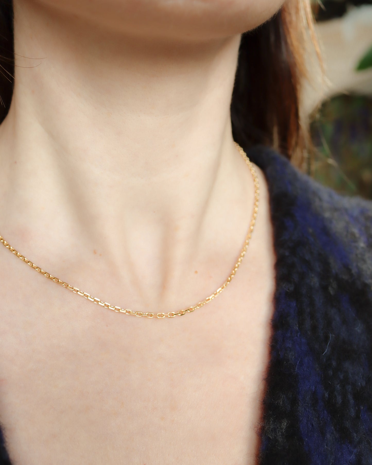 18ct Gold Biker Link Necklace Chain