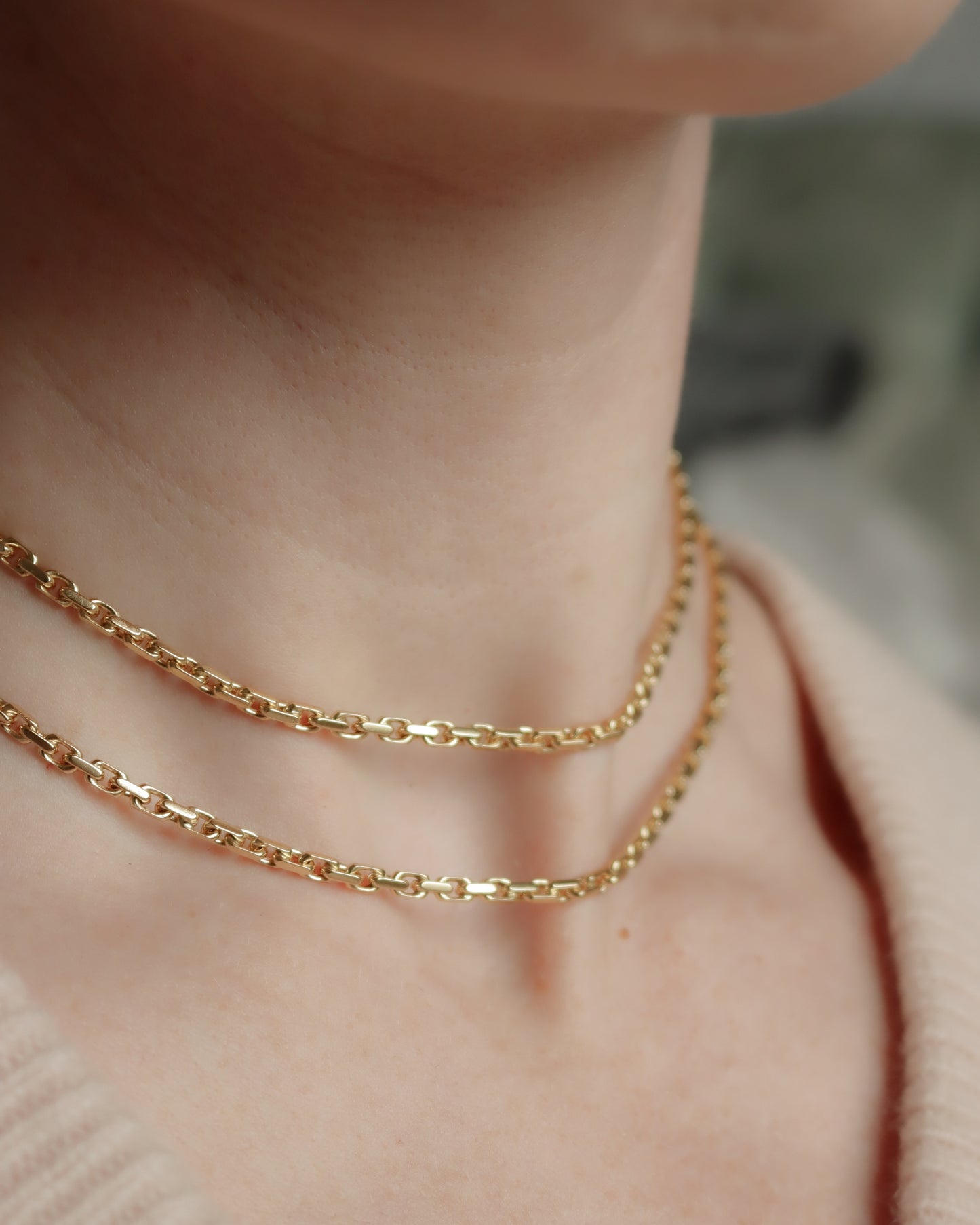 Vintage 18ct Gold Biker Link Chain Necklace – 1969