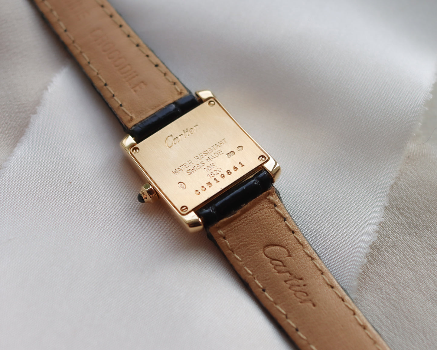 Ladies 18ct gold Cartier Tank Francaise diamond set watch - late 1990's