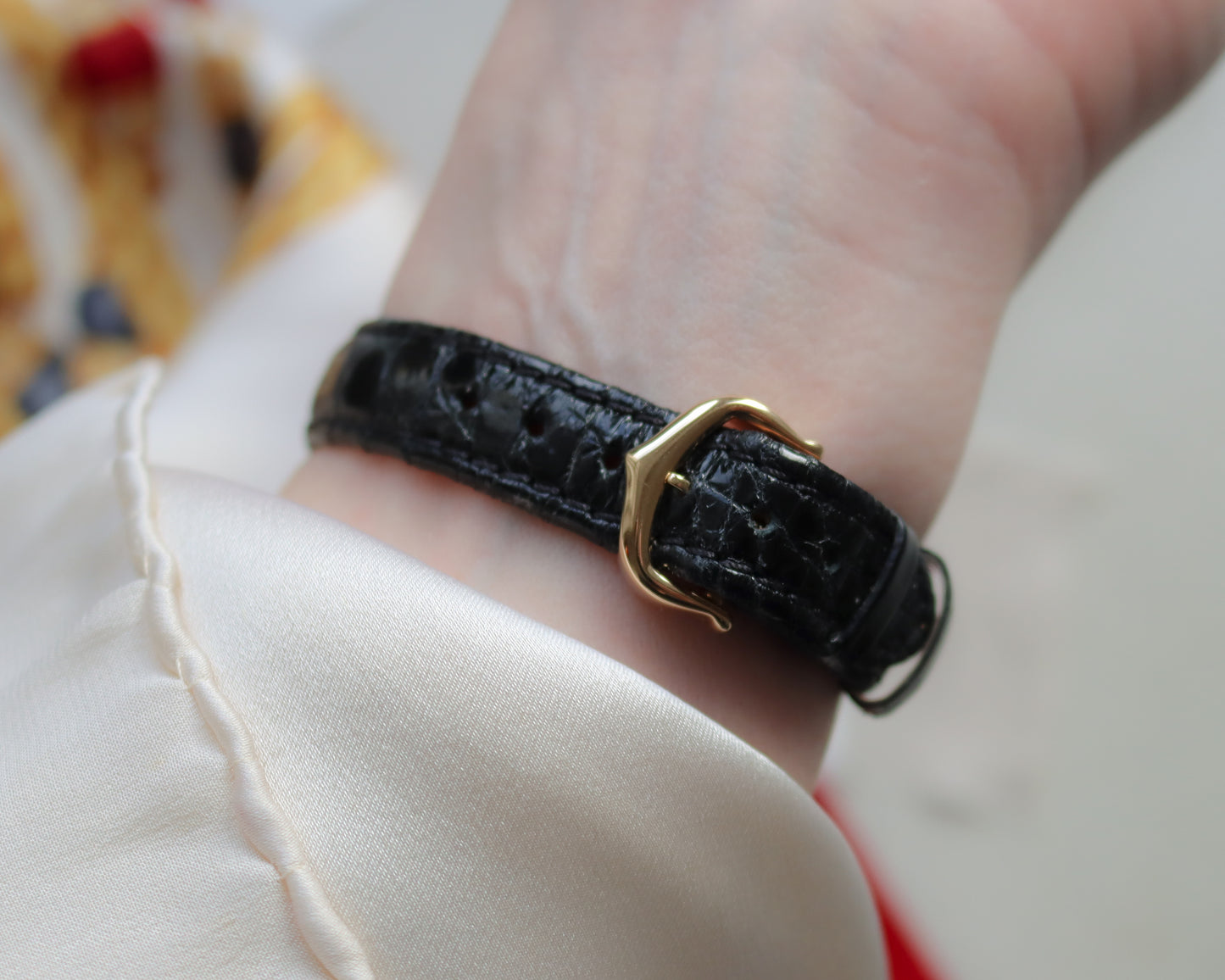 Ladies 18ct gold Cartier Tank Francaise diamond set watch - late 1990's