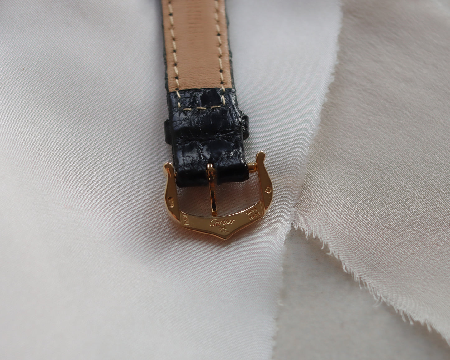 Ladies 18ct gold Cartier Tank Francaise diamond set watch - late 1990's