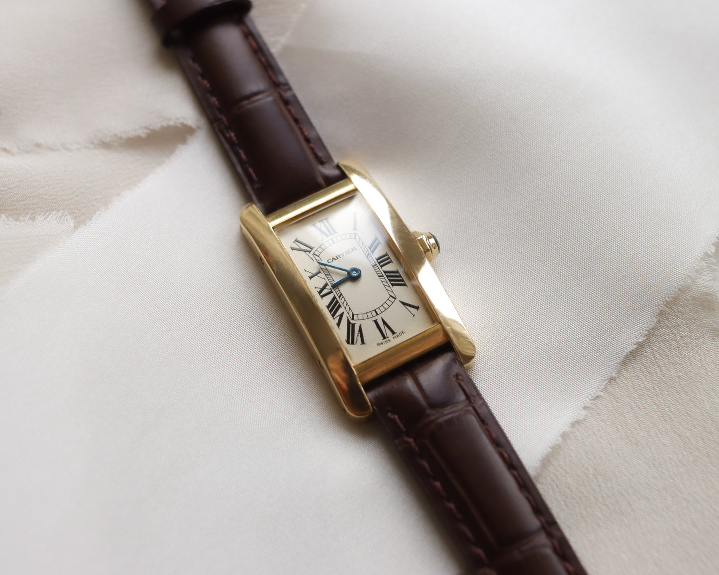 Ladies 18ct gold Cartier Tank Américaine watch - 1997