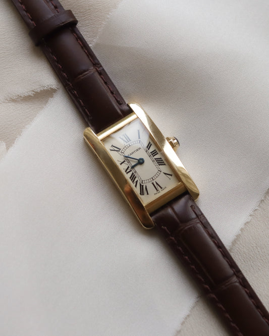 Ladies 18ct gold Cartier Tank Américaine watch - 1997