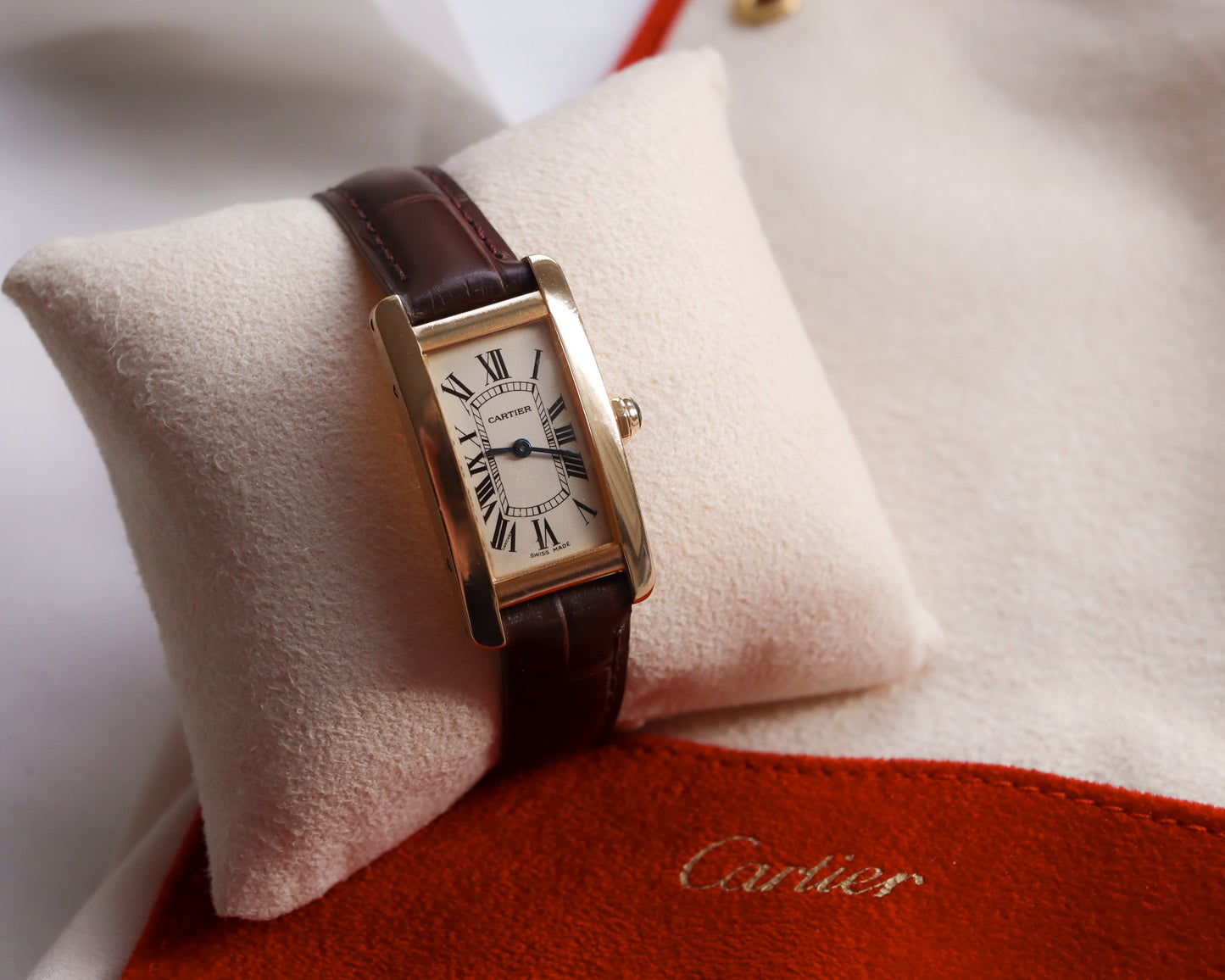 Ladies 18ct gold Cartier Tank Américaine watch - 1997
