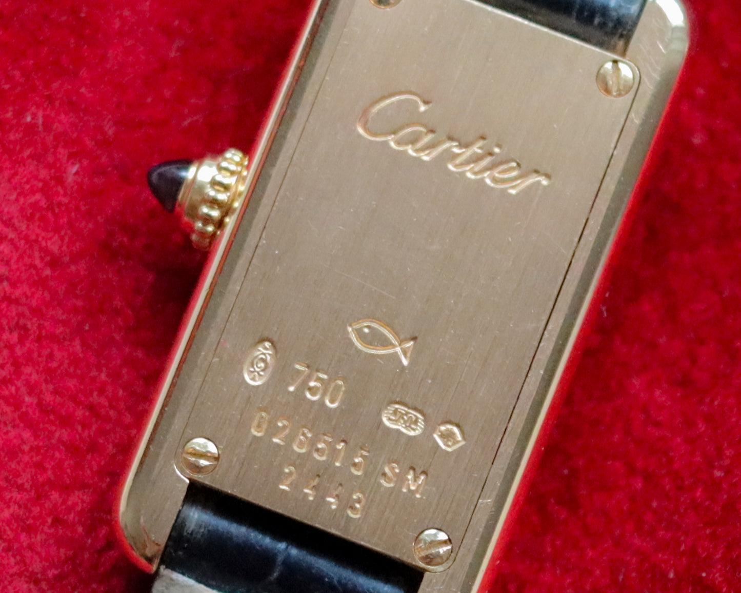 Rare Ladies 18ct gold Cartier Tank Allongee circa. 1990