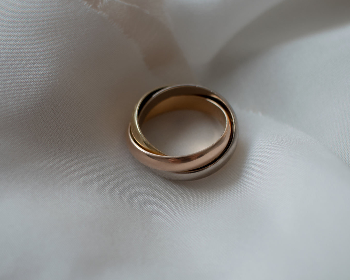 Cartier Trinity Ring 18ct White, Yellow & Rose Gold - Size K