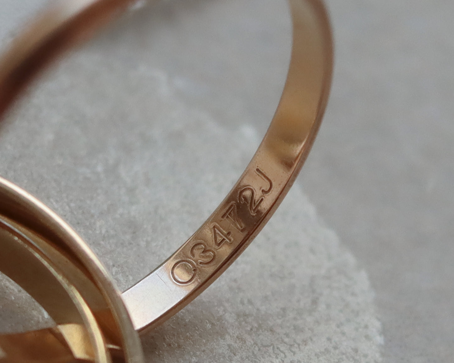 18ct gold vintage Cartier trinity ring size 49 circa 1997