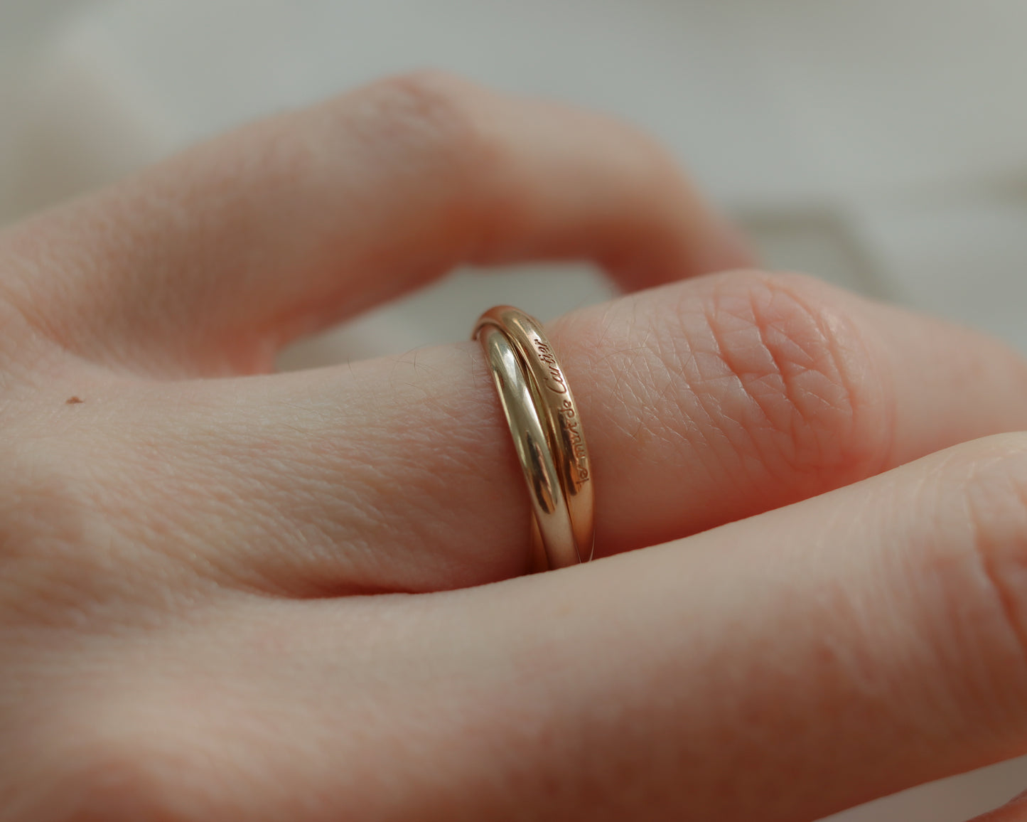 18ct gold vintage Cartier trinity ring size 49 circa 1997