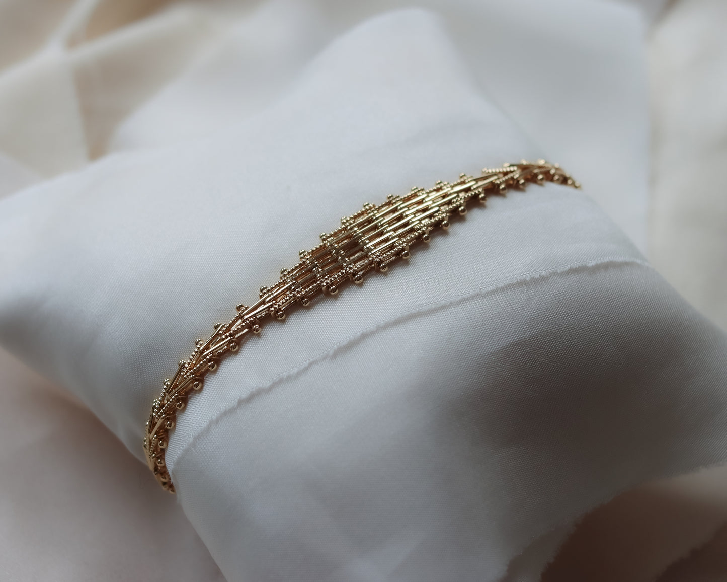 Vintage 18ct Gold Fancy Gate Link Bracelet