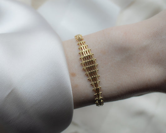 Vintage 18ct Gold Fancy Gate Link Bracelet