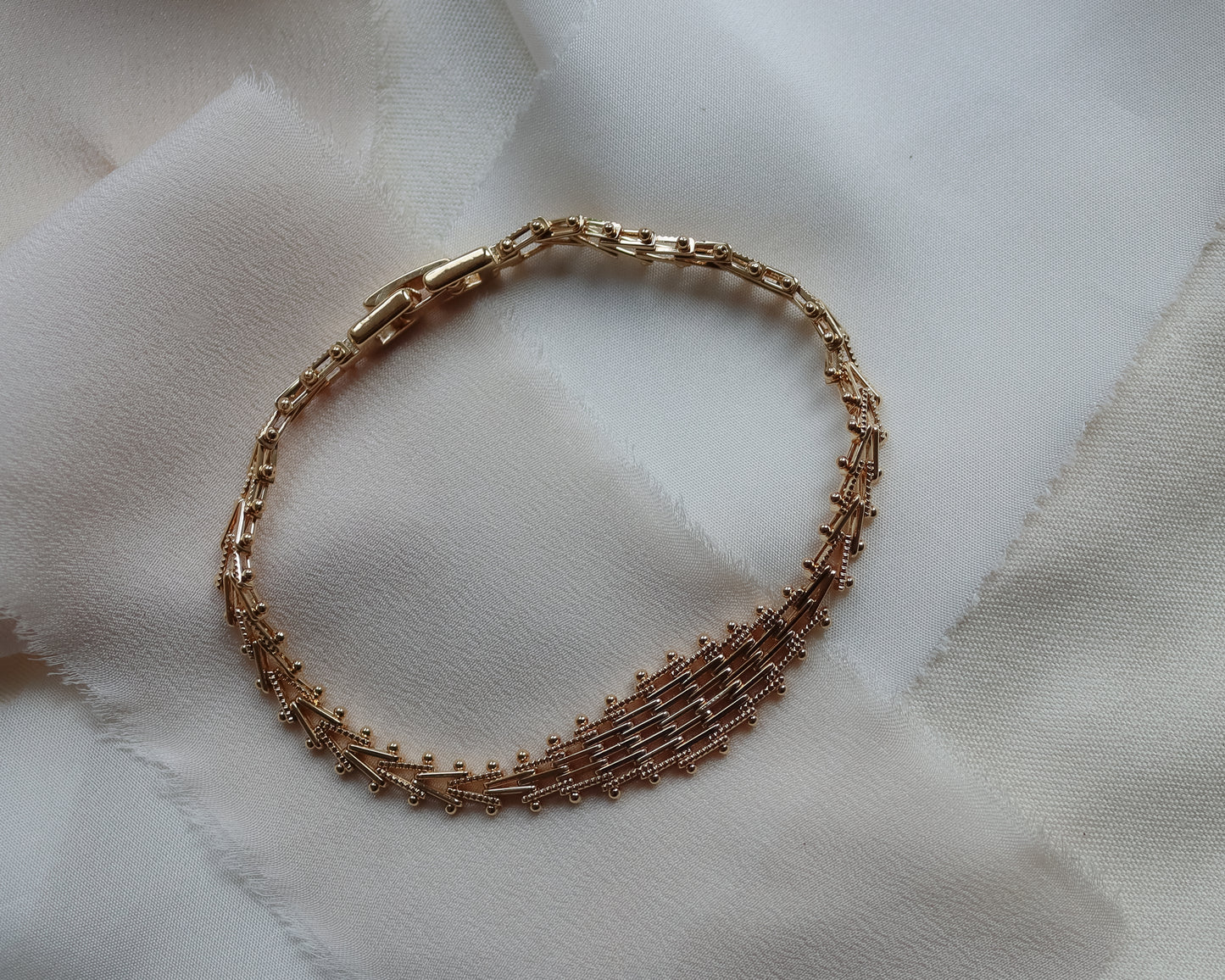Vintage 18ct Gold Fancy Gate Link Bracelet