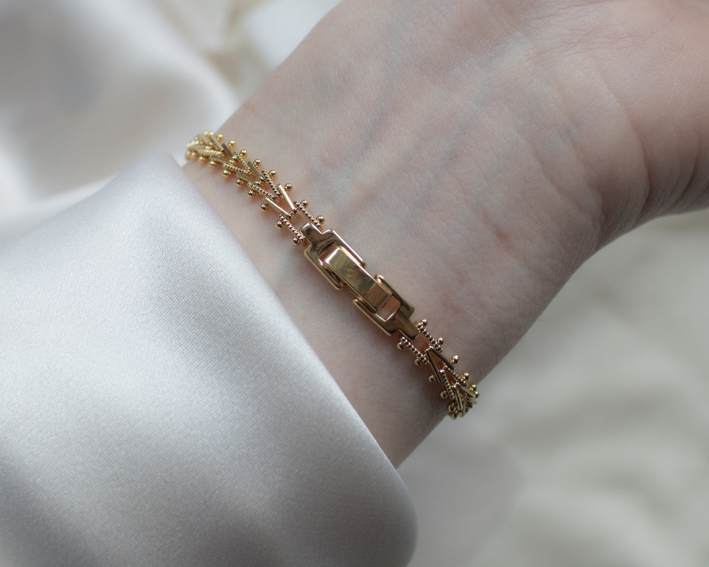 Vintage 18ct Gold Fancy Gate Link Bracelet