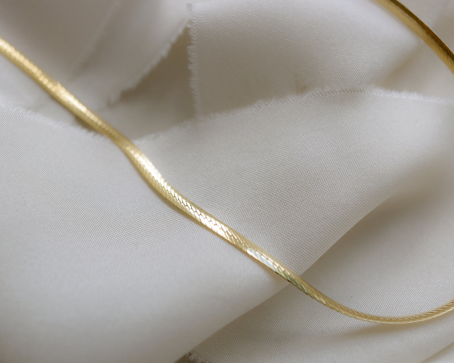 18ct gold flat link necklace chain