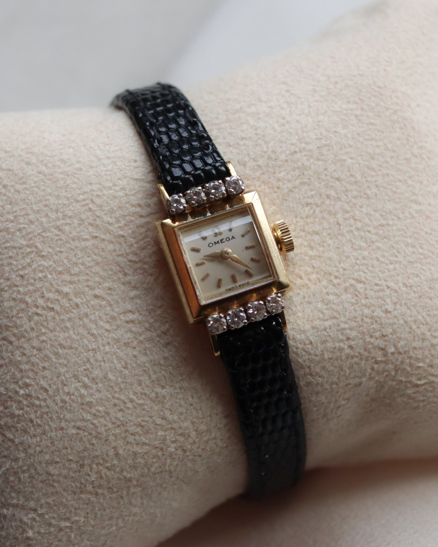 Vintage 18ct gold 1960s Omega Ladies Diamond Cocktail Watch