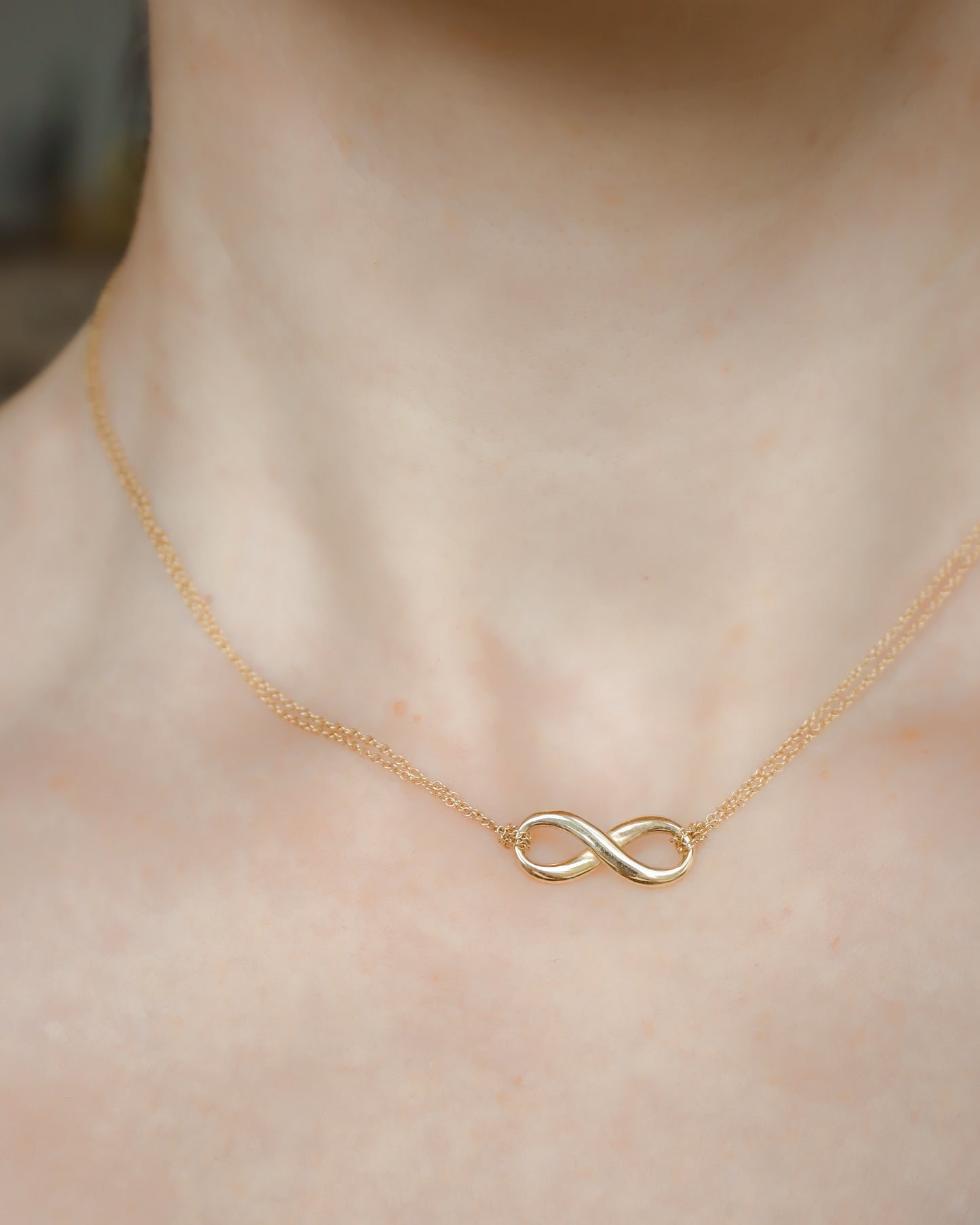 18ct gold Tiffany & Co. Infinity double chain necklace