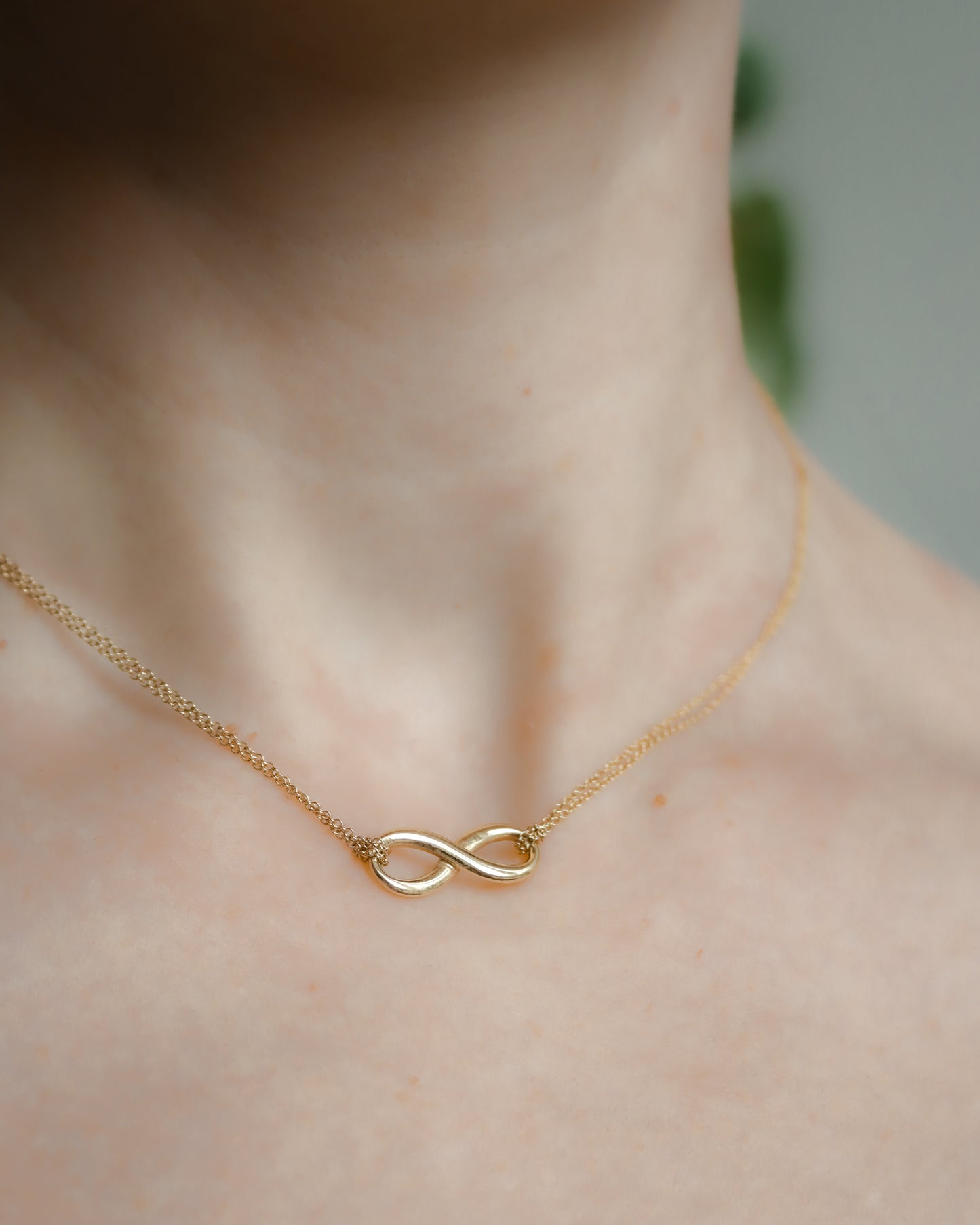 18ct gold Tiffany & Co. Infinity double chain necklace
