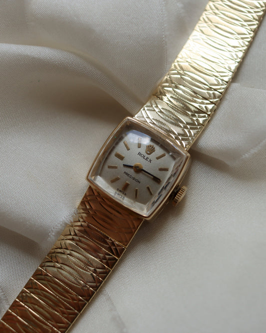 Pristine 18ct gold vintage Rolex precision watch from 1969