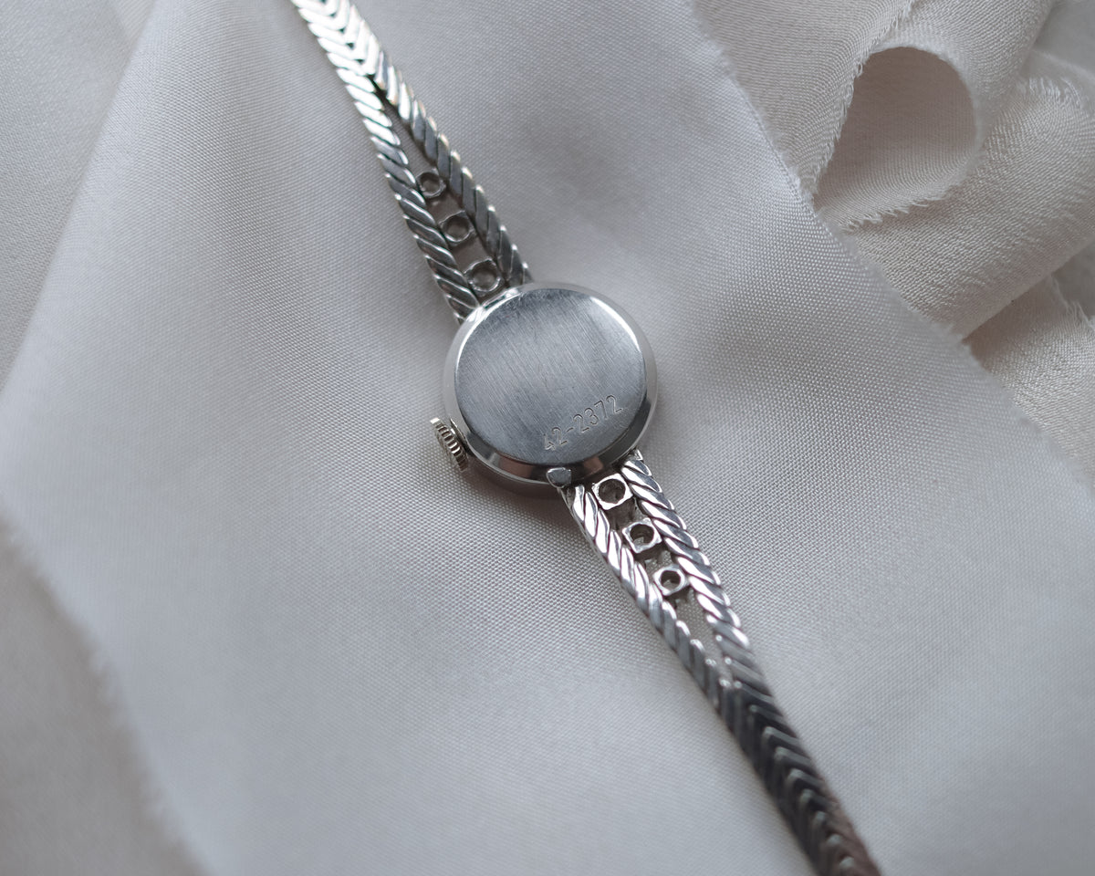 Vintage 1972 Rolex Precision 18ct White Gold Diamond Cocktail Watch