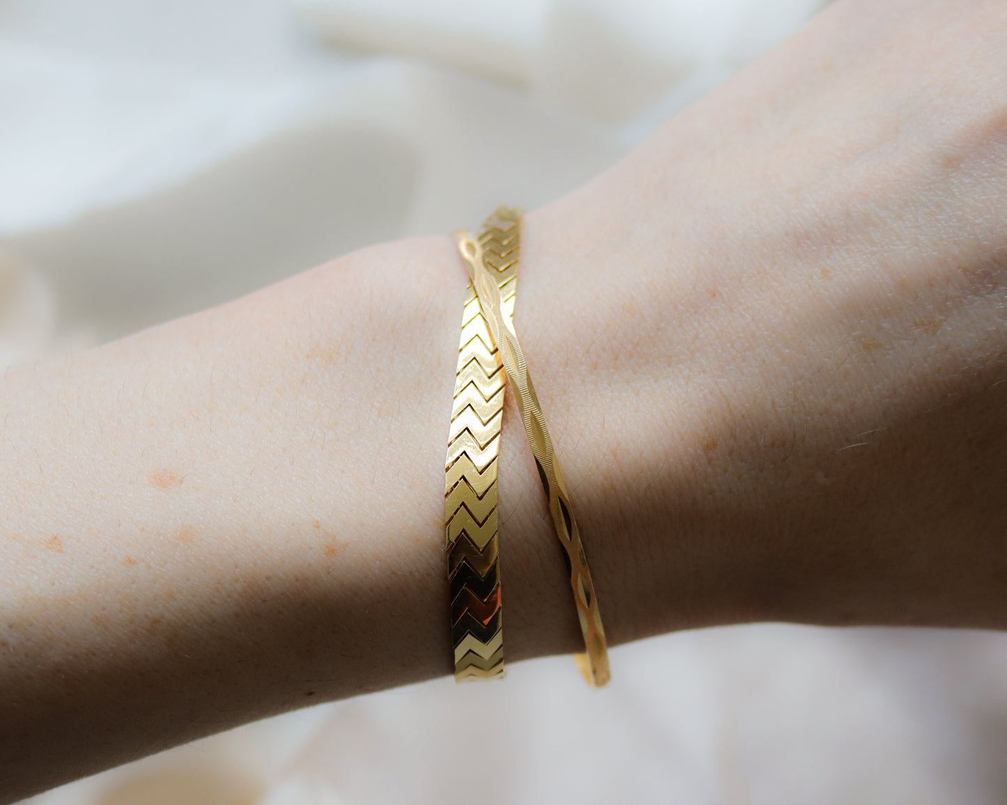 18ct gold fancy zig zag link bracelet