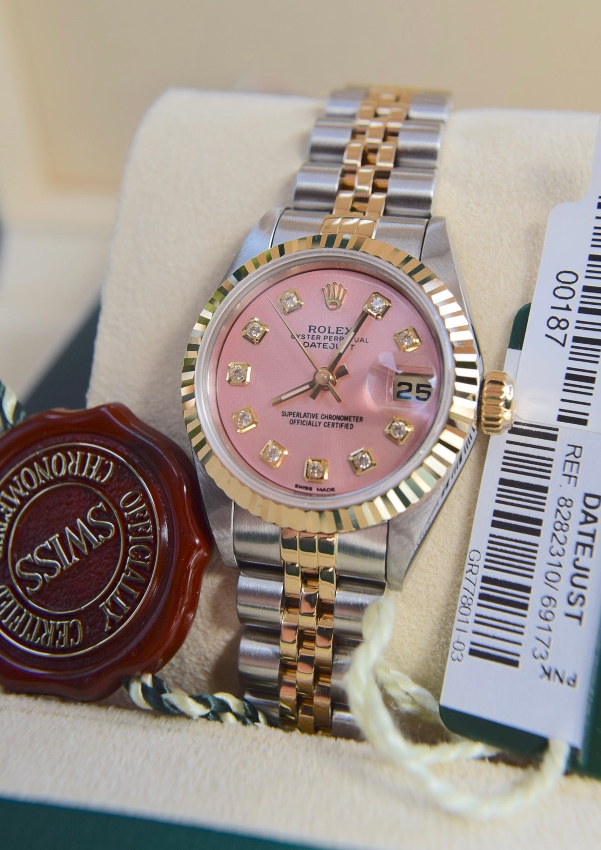 Rolex Datejust 26mm 18ct Yellow Gold & Steel – Pink Sunburst Dial