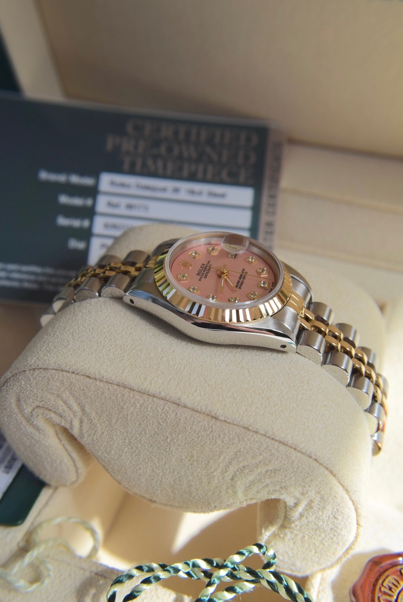 Rolex Datejust 26mm 18ct Yellow Gold & Steel – Pink Sunburst Dial