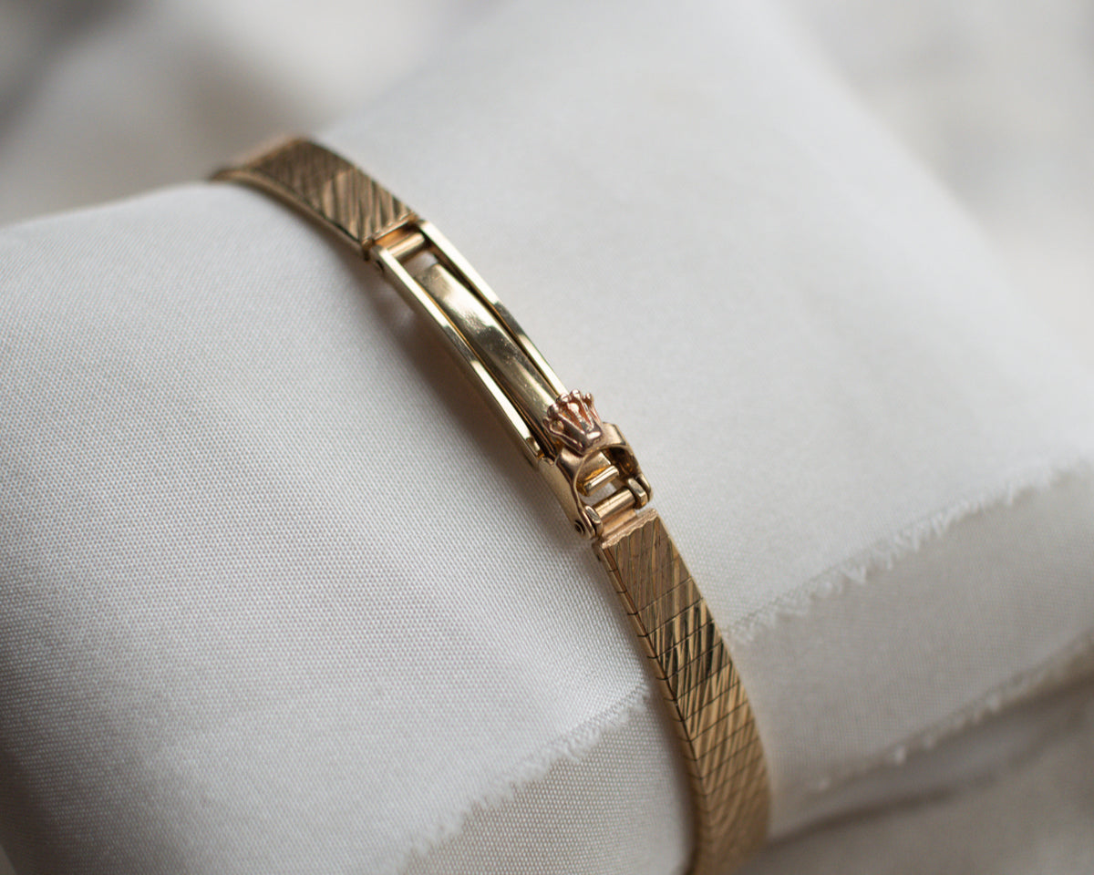 Vintage Rolex Precision 243.0 9ct Gold Ladies Bracelet Watch | 1969 Full Set