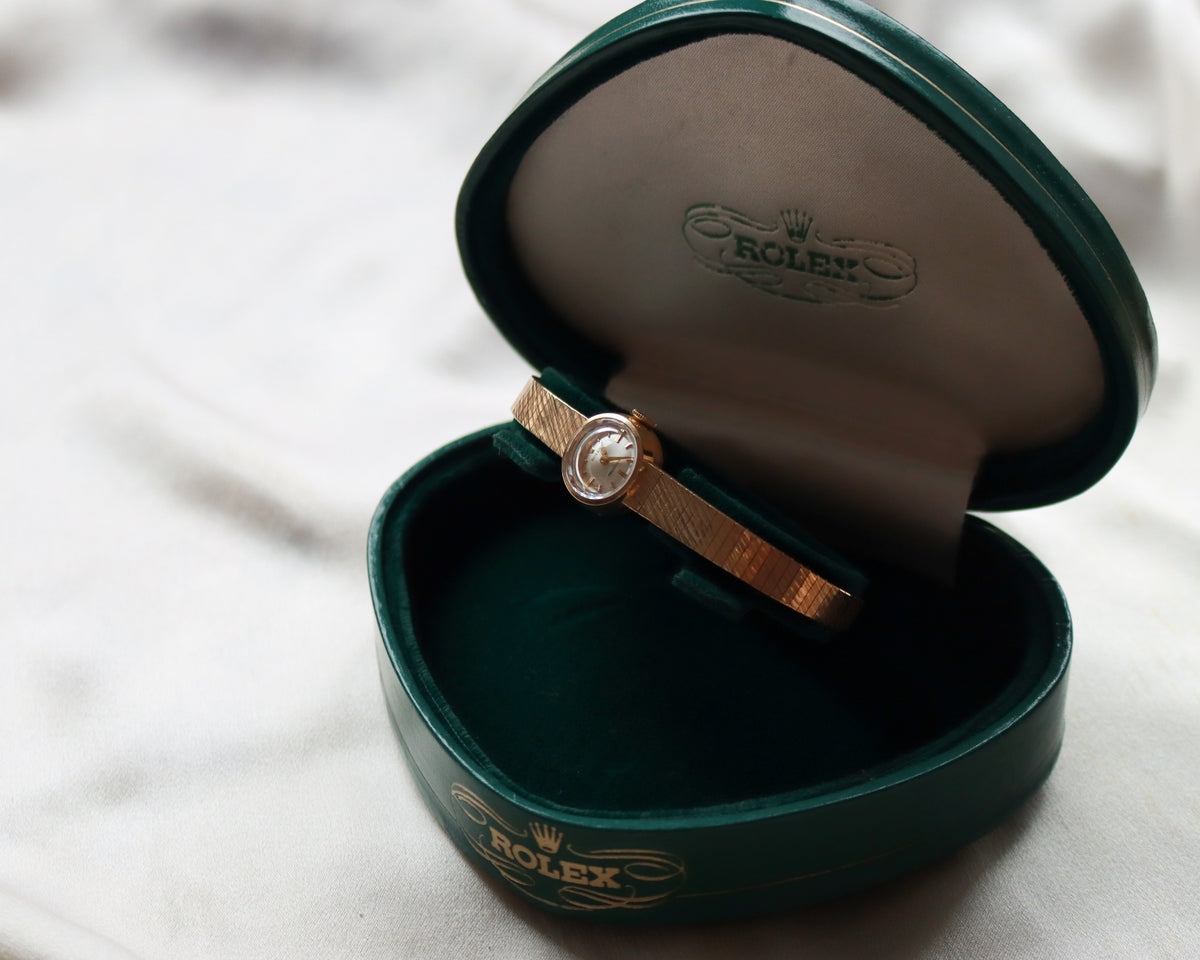 Vintage Rolex Precision 243.0 9ct Gold Ladies Bracelet Watch | 1969 Full Set