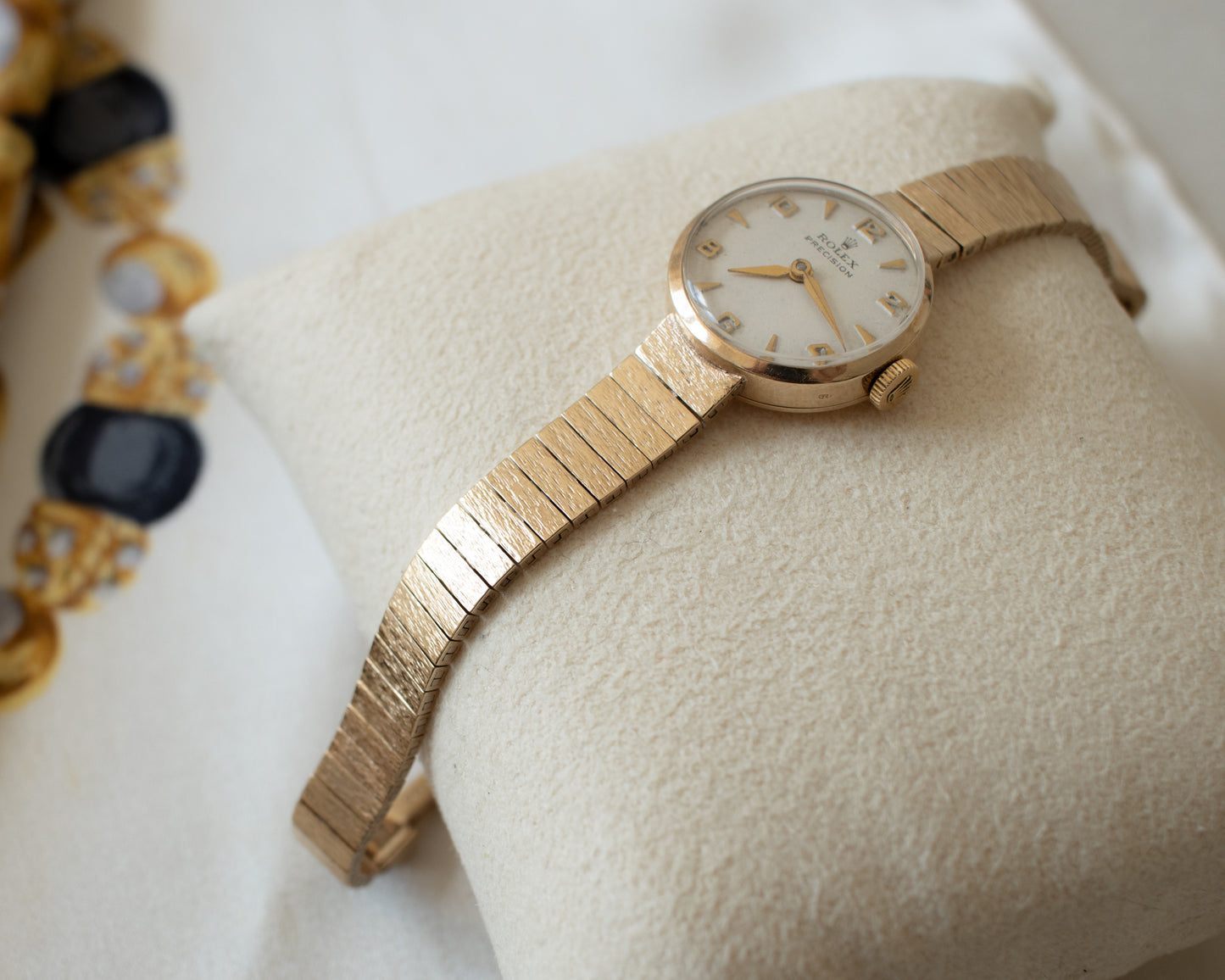 Vintage Rolex Precision Ladies 9ct Gold Watch - 20mm Manual Wind