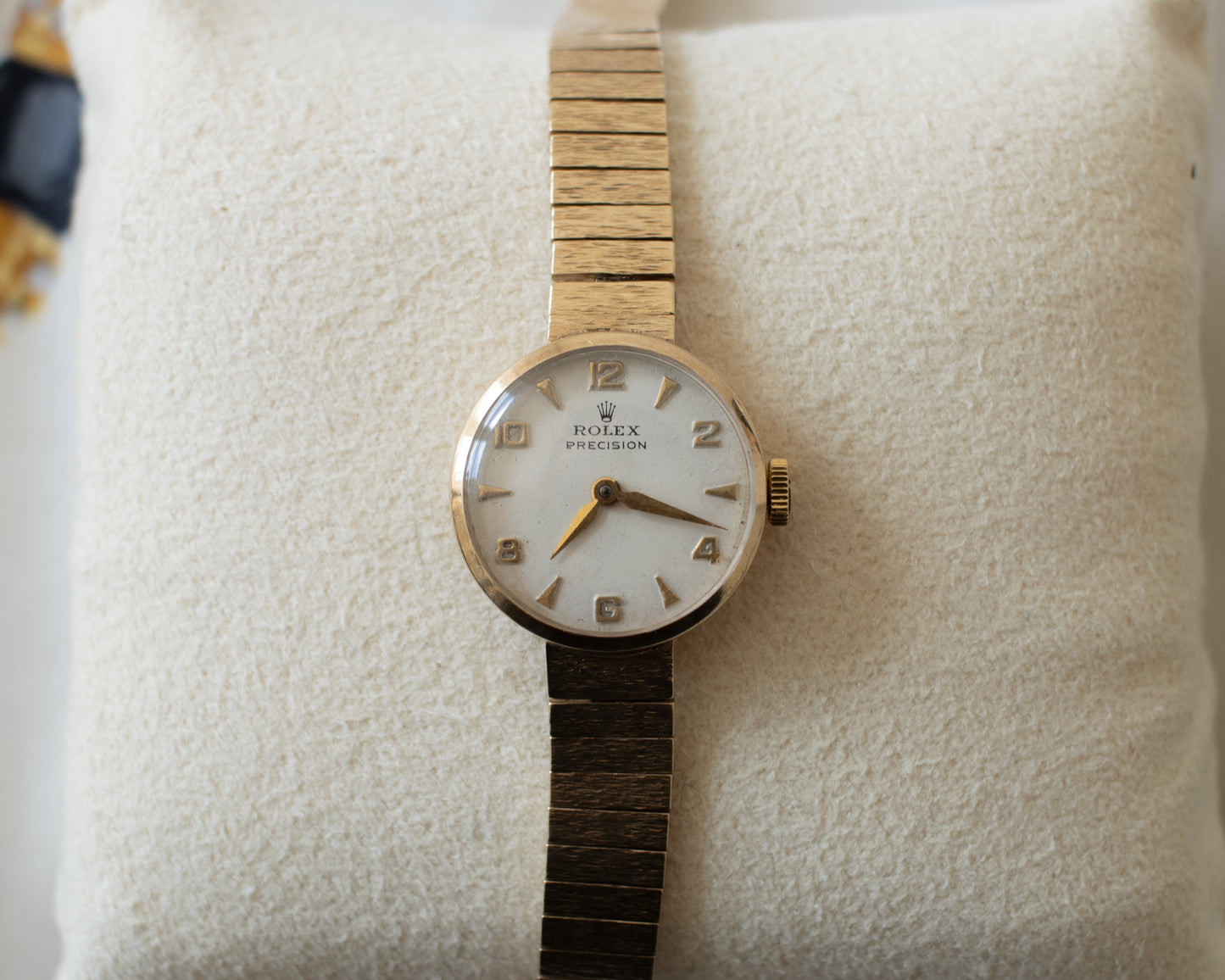 Vintage Rolex Precision Ladies 9ct Gold Watch - 20mm Manual Wind