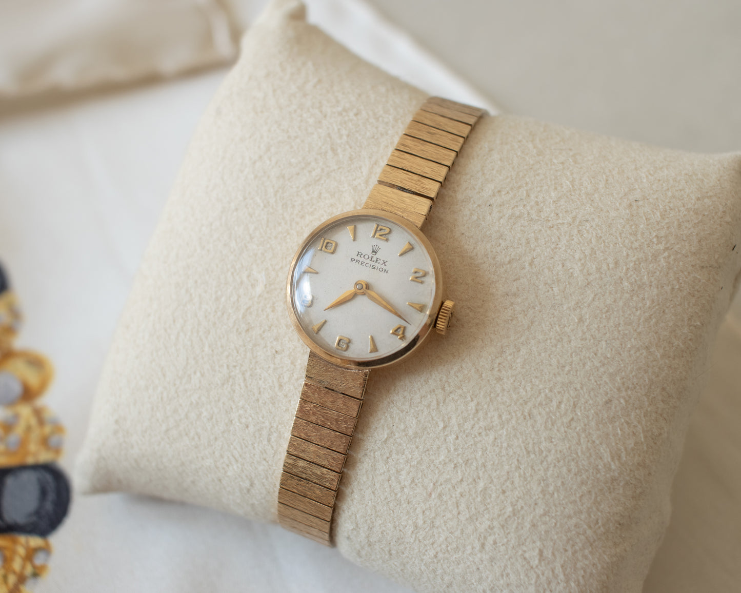 Vintage Rolex Precision Ladies 9ct Gold Watch - 20mm Manual Wind