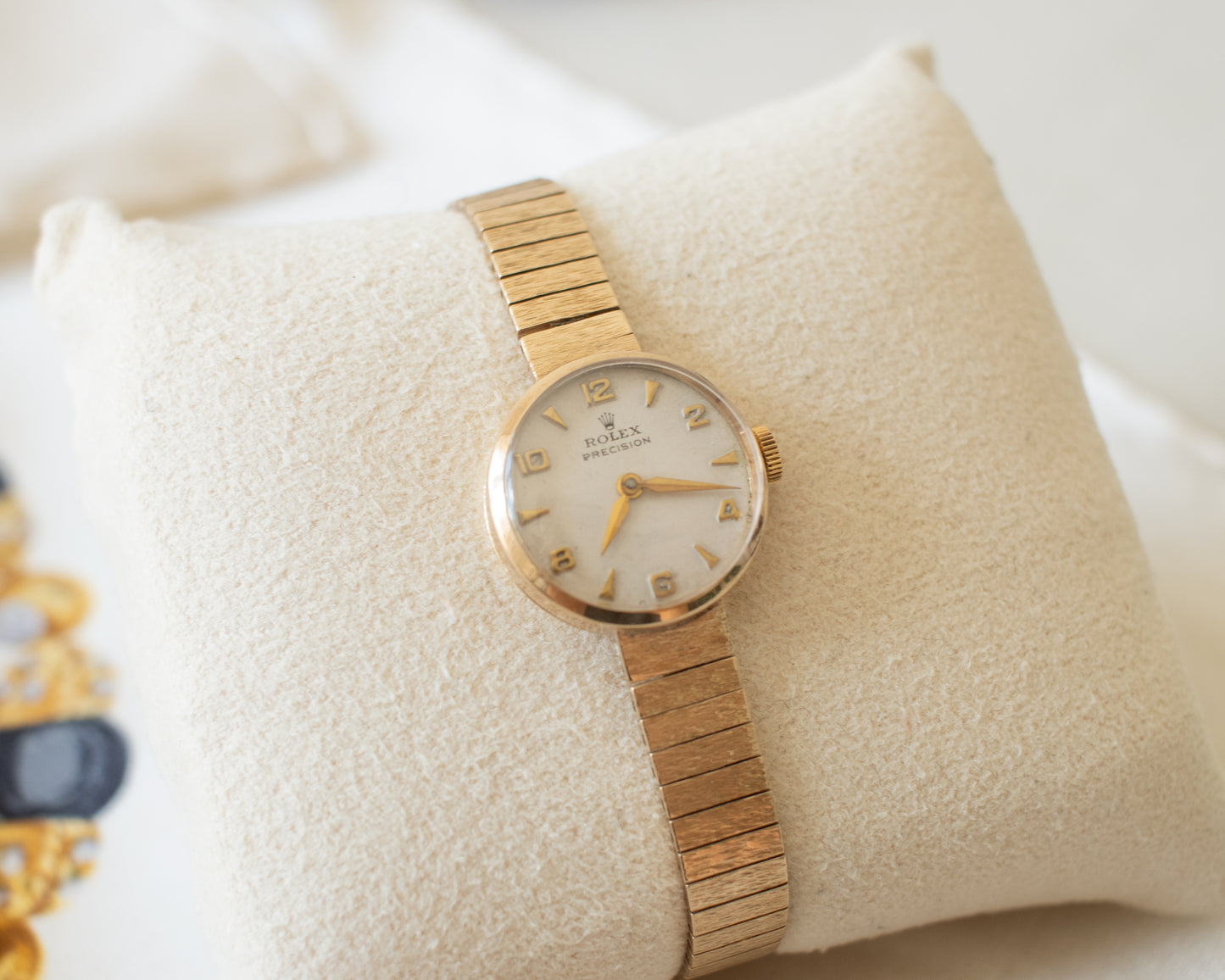 Vintage Rolex Precision Ladies 9ct Gold Watch - 20mm Manual Wind
