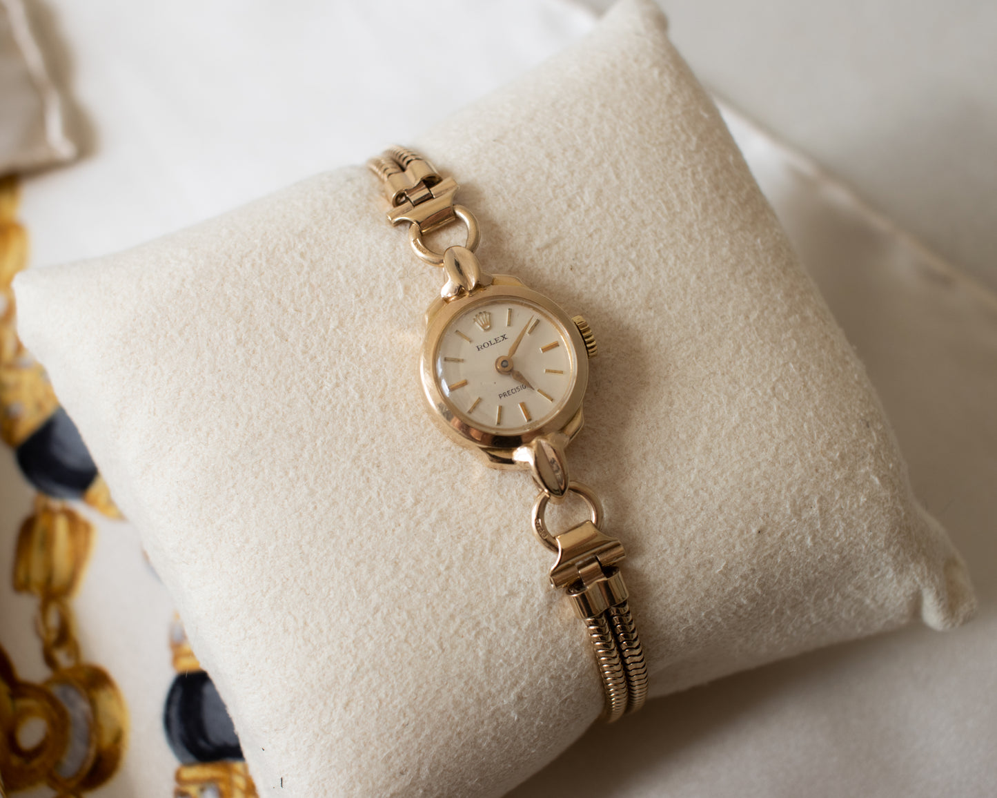 Vintage 1959 Rolex Precision Ladies 9ct Gold Watch - Solid Gold Bracelet