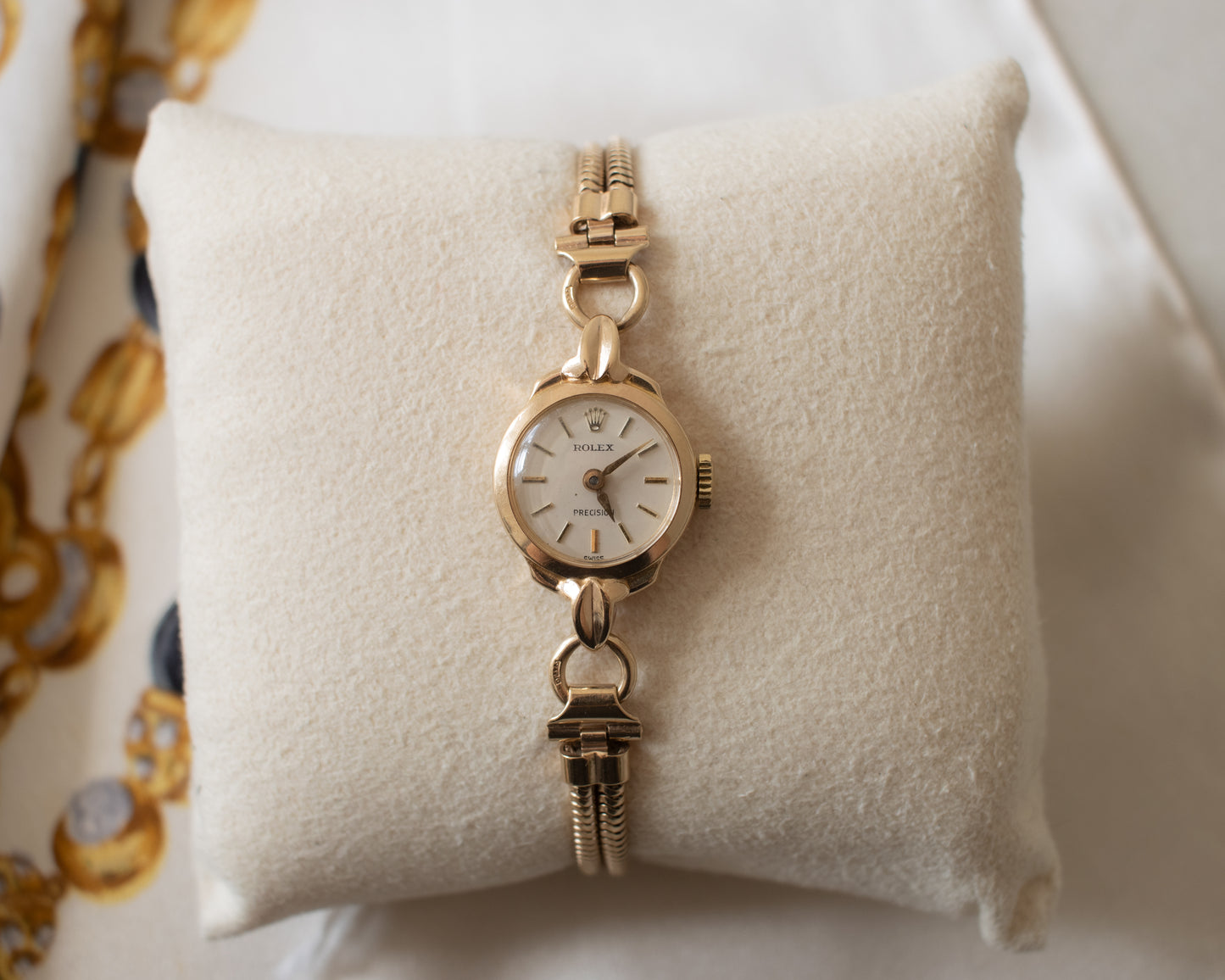 Vintage 1959 Rolex Precision Ladies 9ct Gold Watch - Solid Gold Bracelet