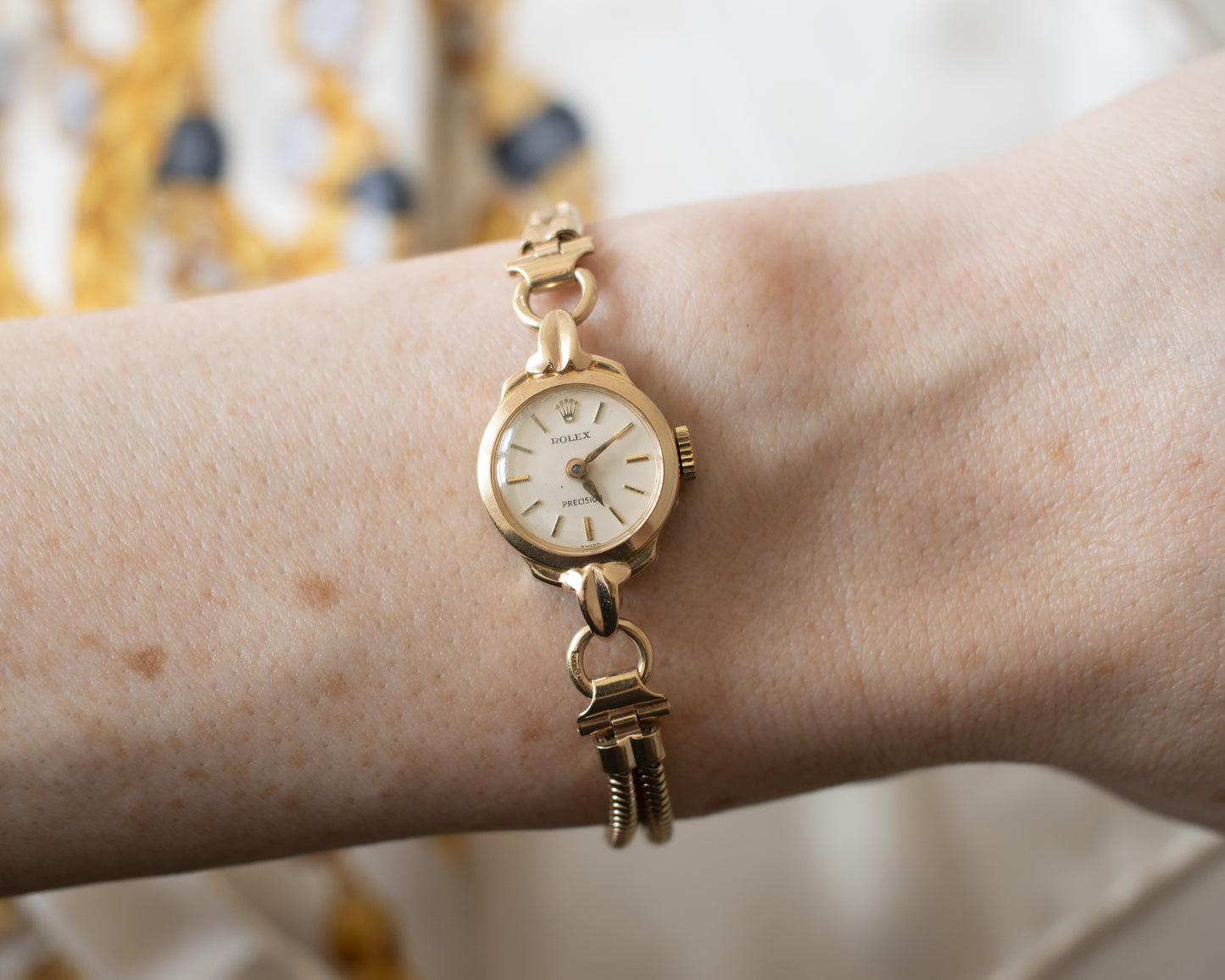 Vintage 1959 Rolex Precision Ladies 9ct Gold Watch - Solid Gold Bracelet