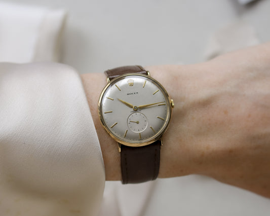 Vintage Rolex Precision 9ct Gold Gents Watch | 1964 35mm
