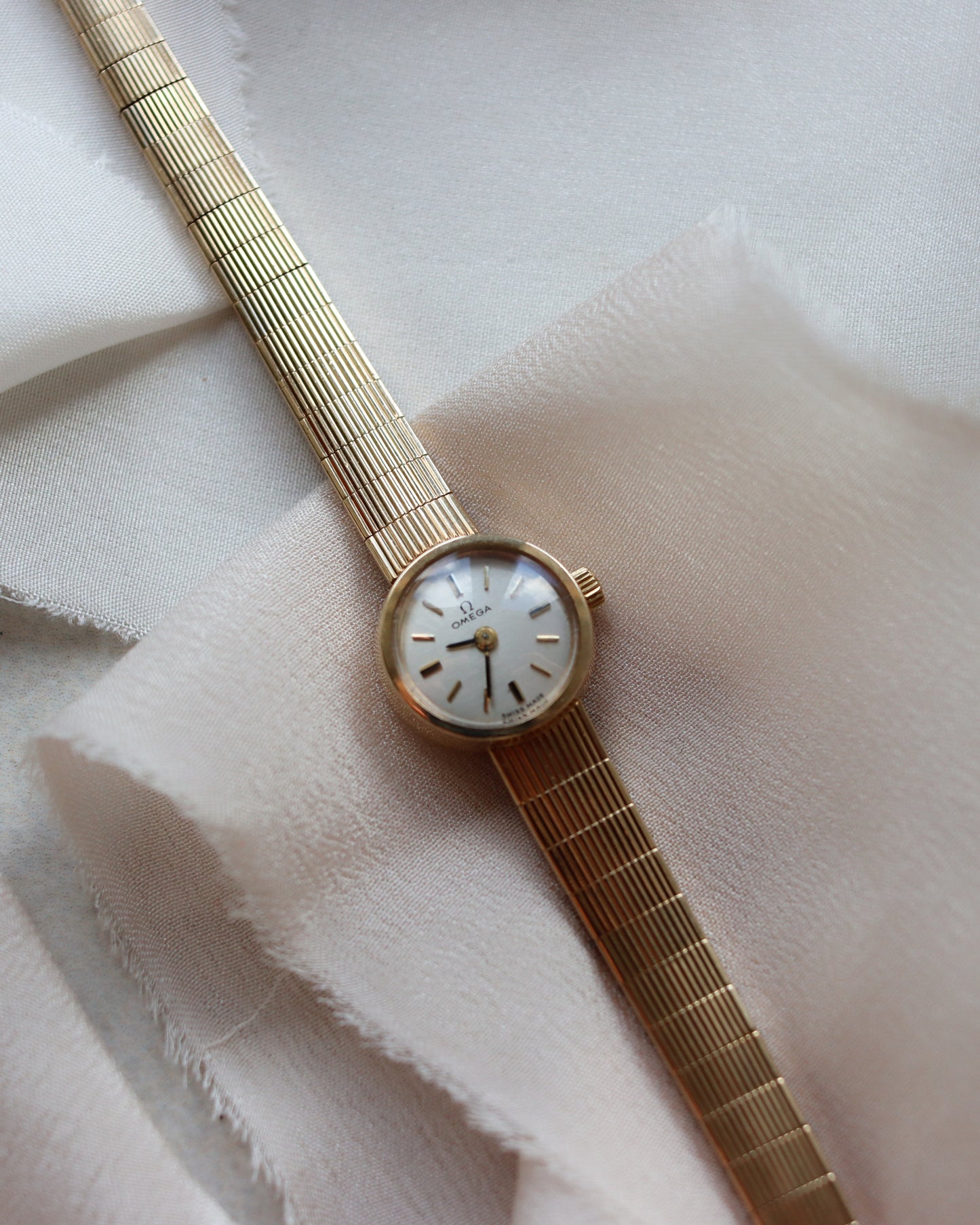 Rare Vintage Ladies Omega 9ct Gold Watch with Original Gold Bracelet - 1963