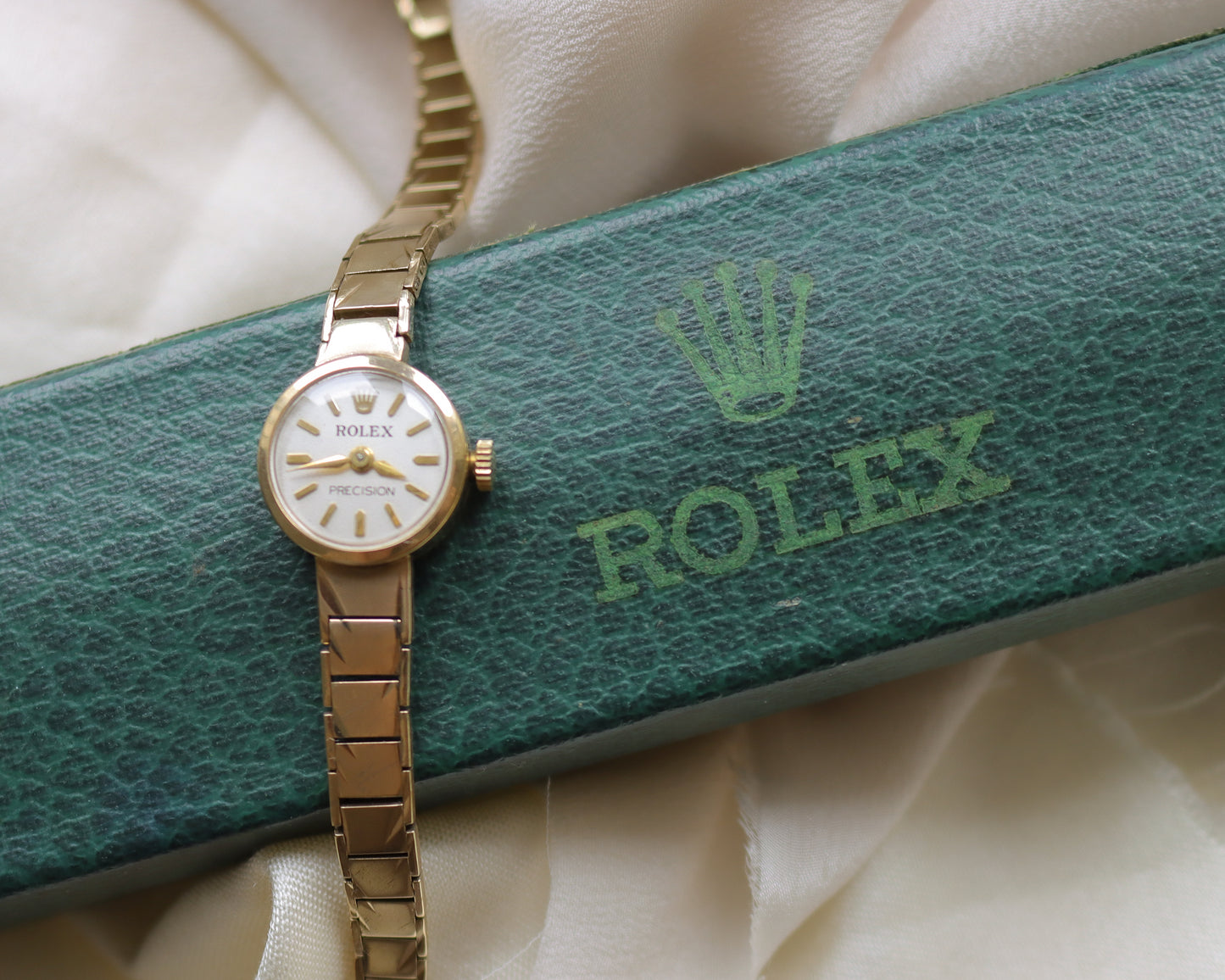 Vintage 9ct Gold Rolex Precision Ladies Watch – 1965