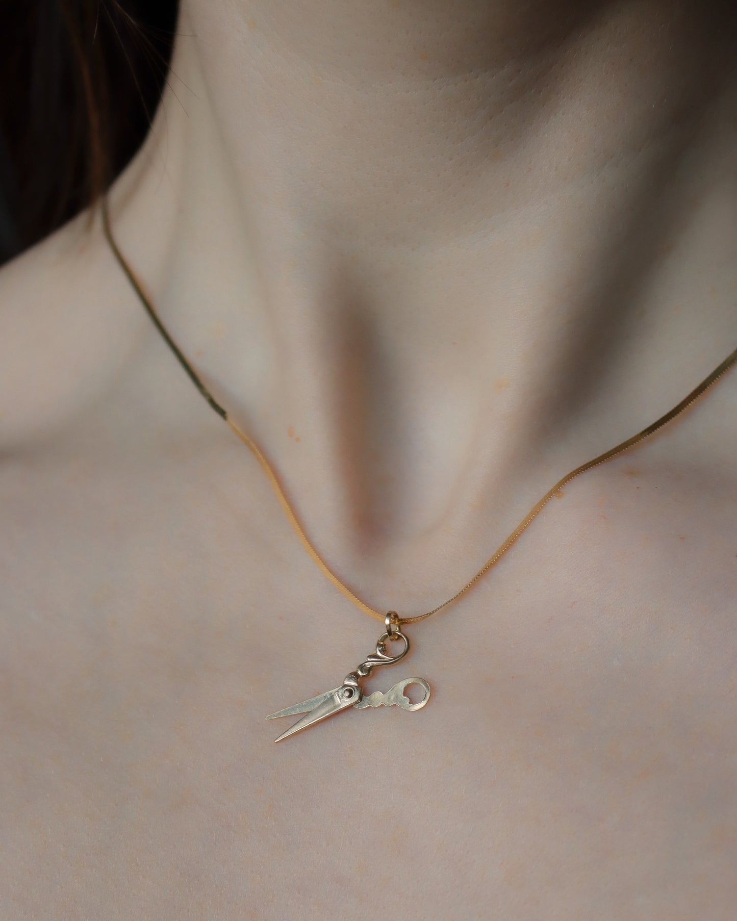 9ct Gold Scissors Charm Pendant