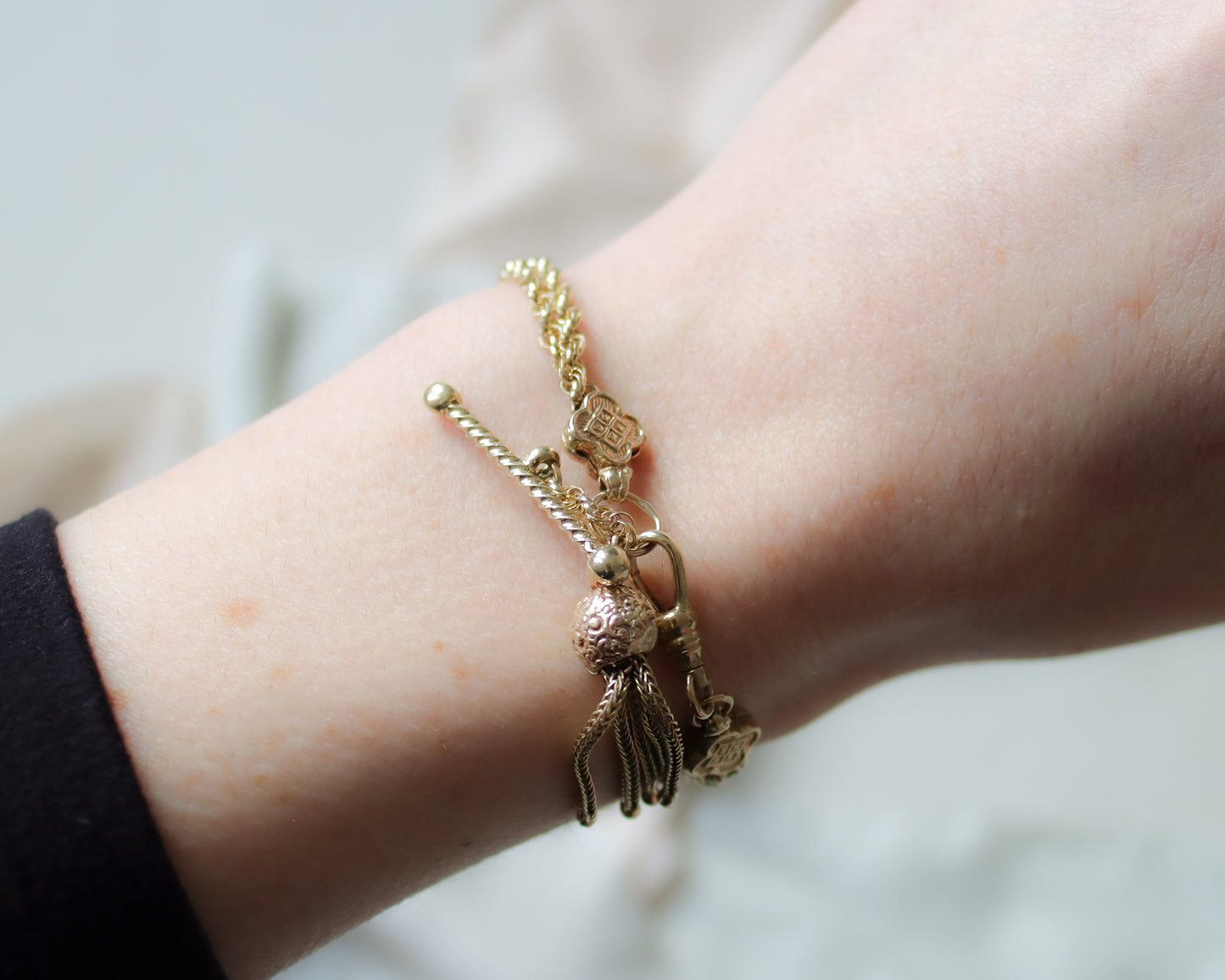 19th century 9ct Albertina chain bracelet