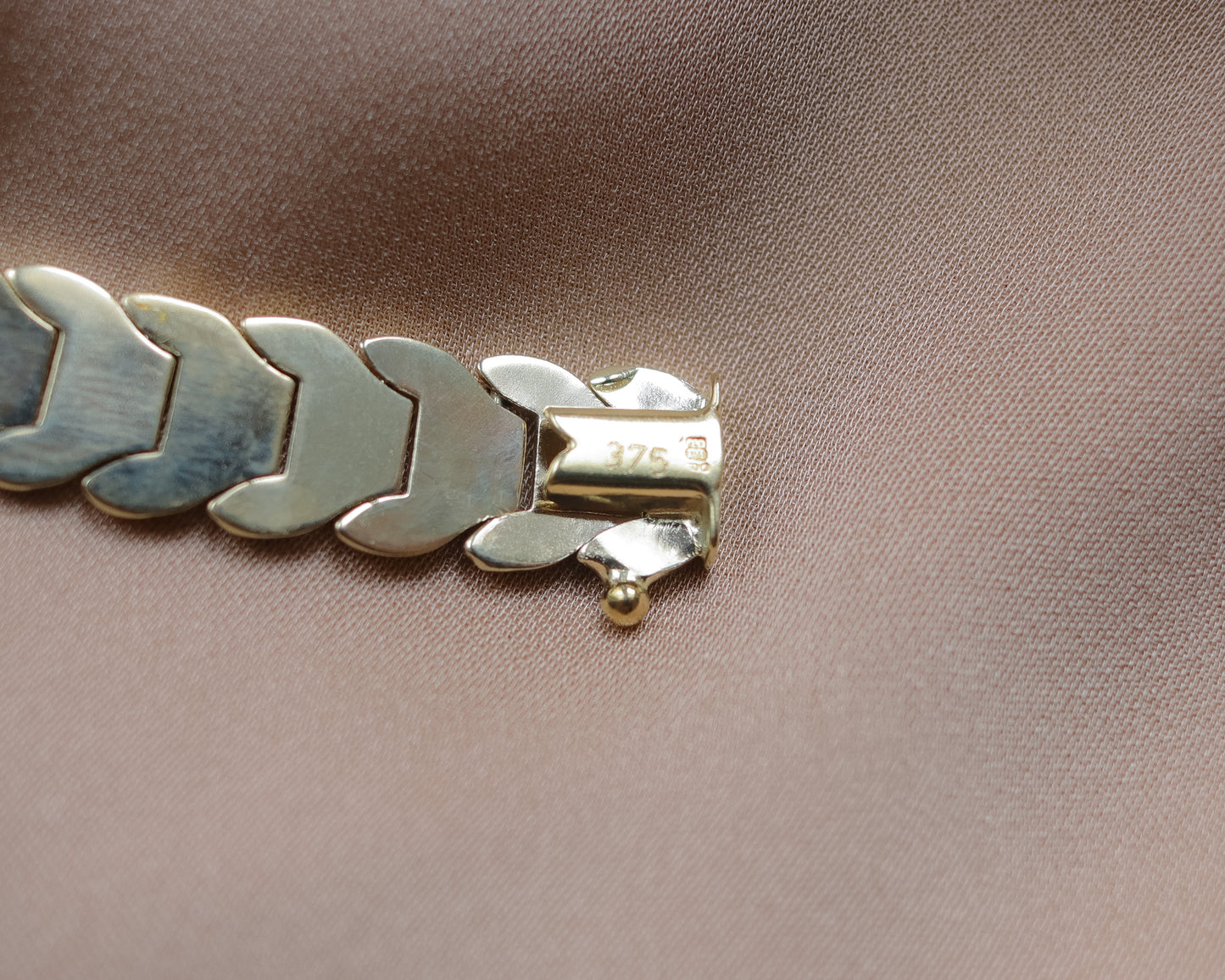 Vintage 9ct Two-Colour Gold Fancy Link Bracelet