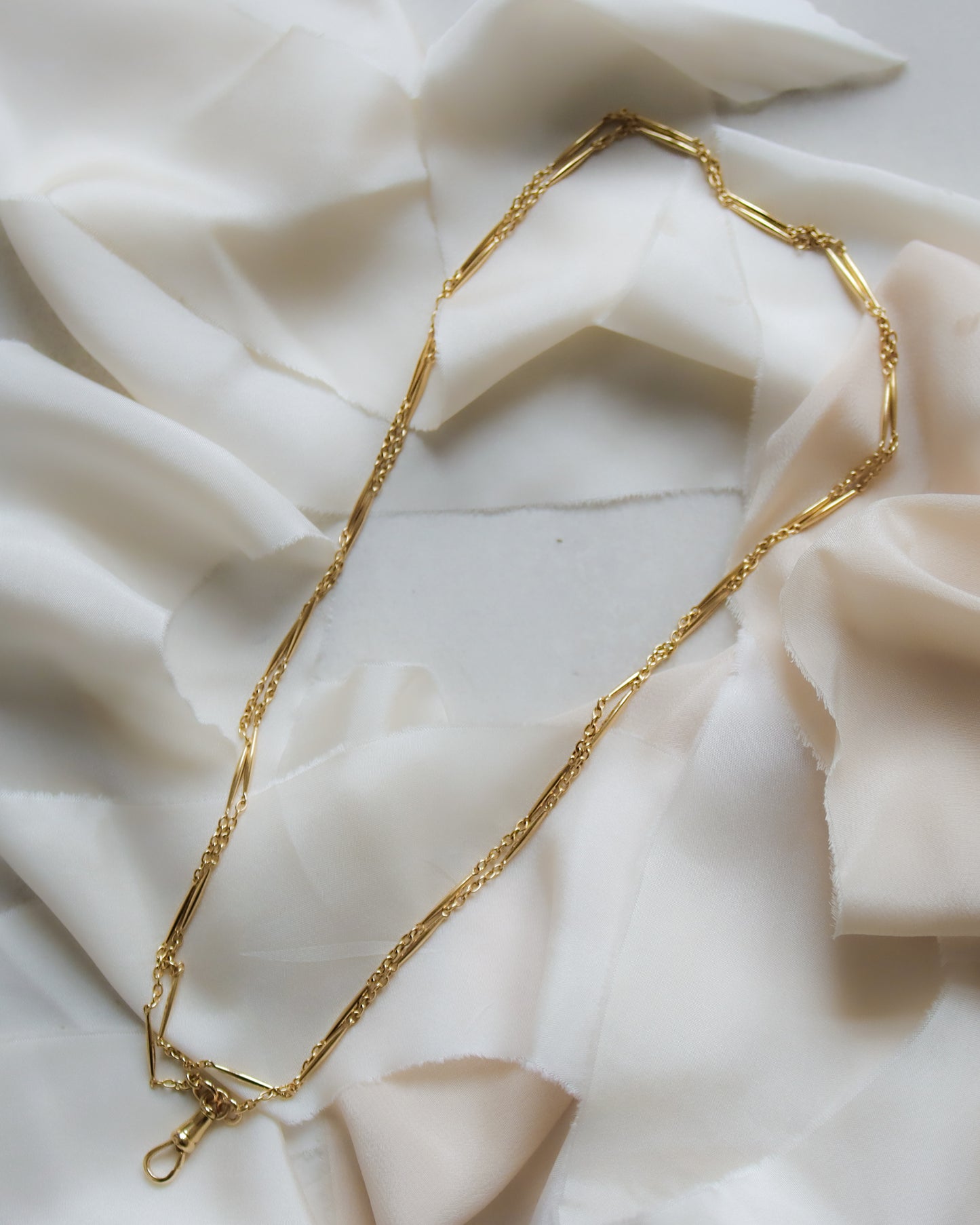 9ct gold fancy link guard chain necklace