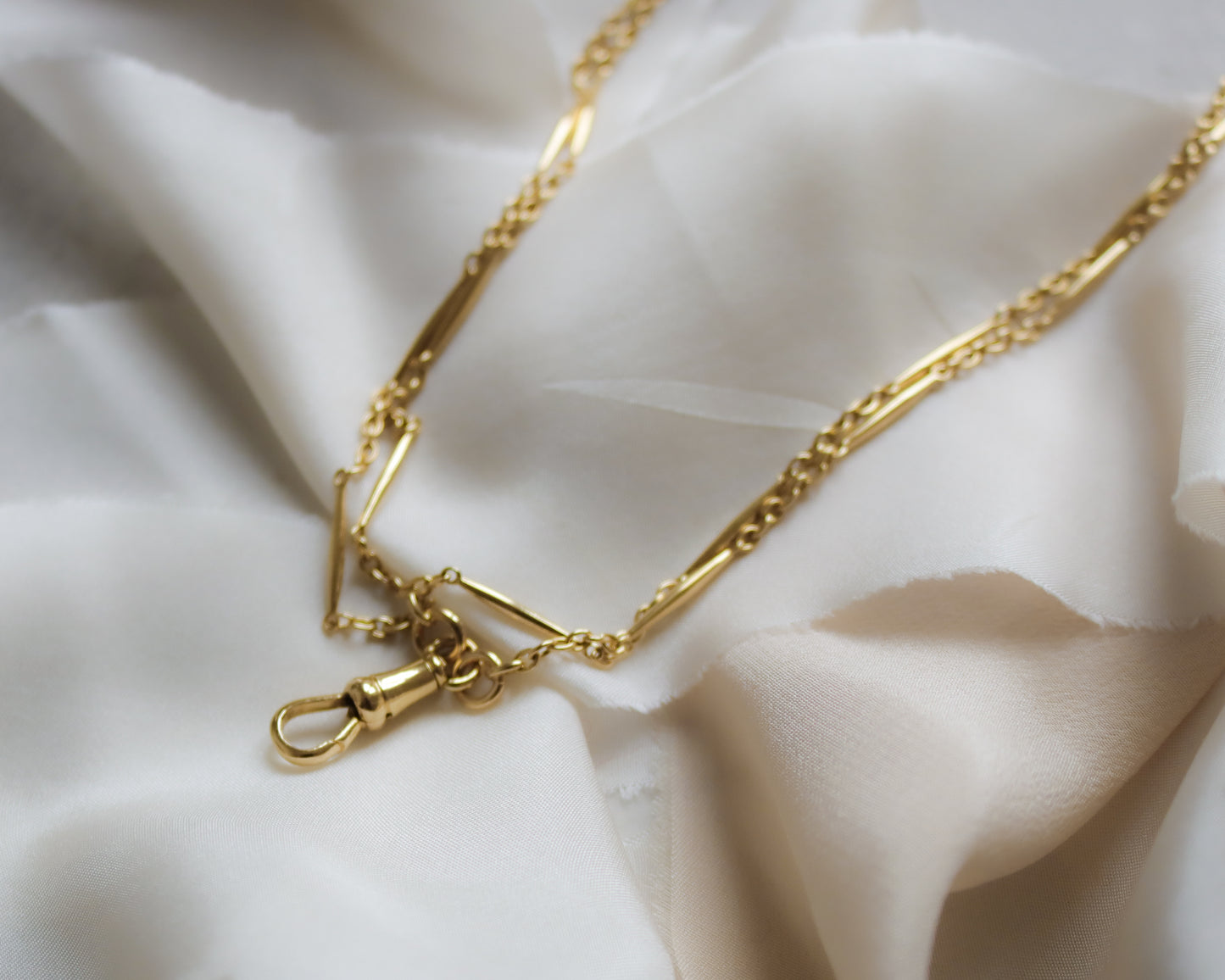 9ct gold fancy link guard chain necklace