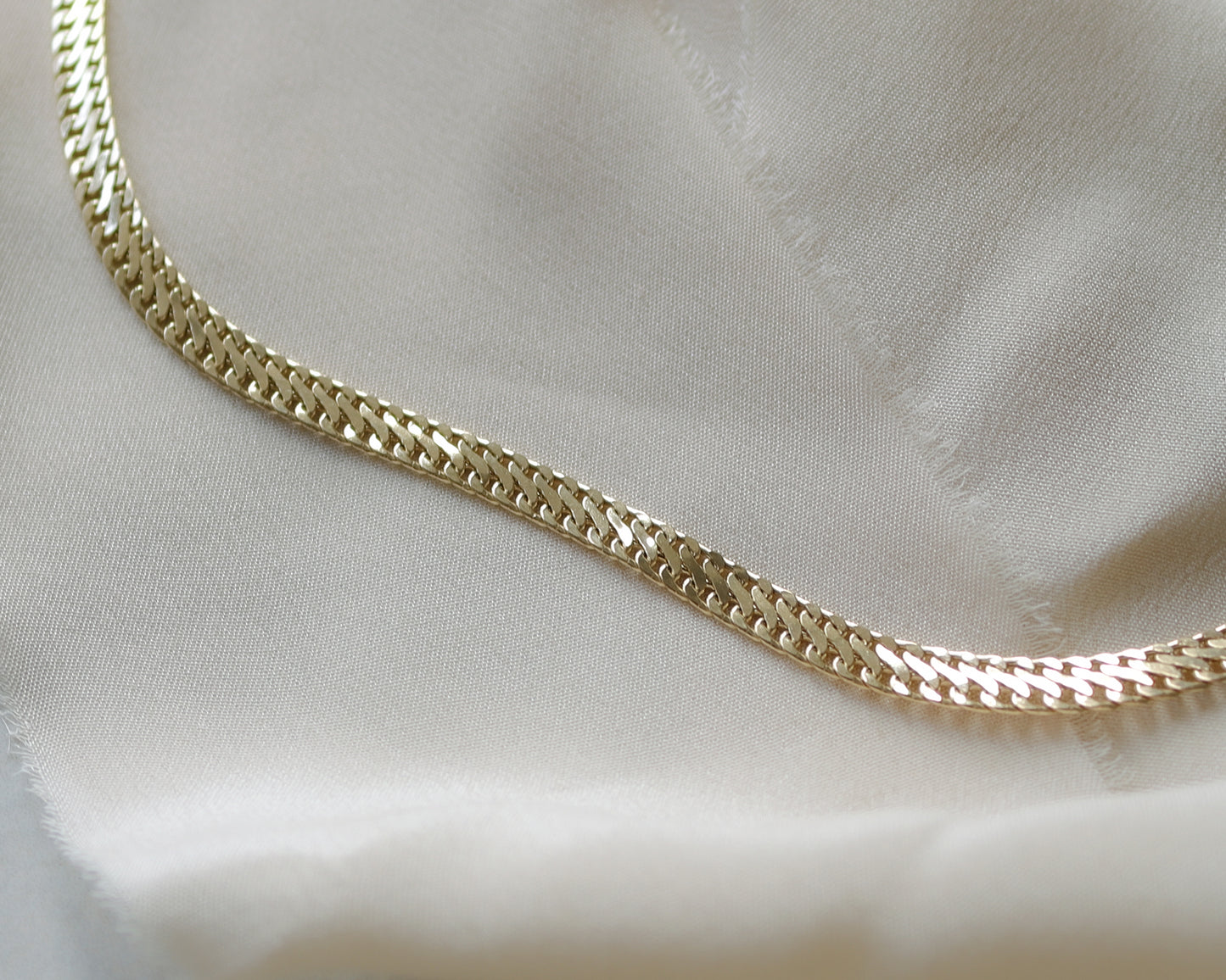 Vintage 9ct gold flat link bracelet